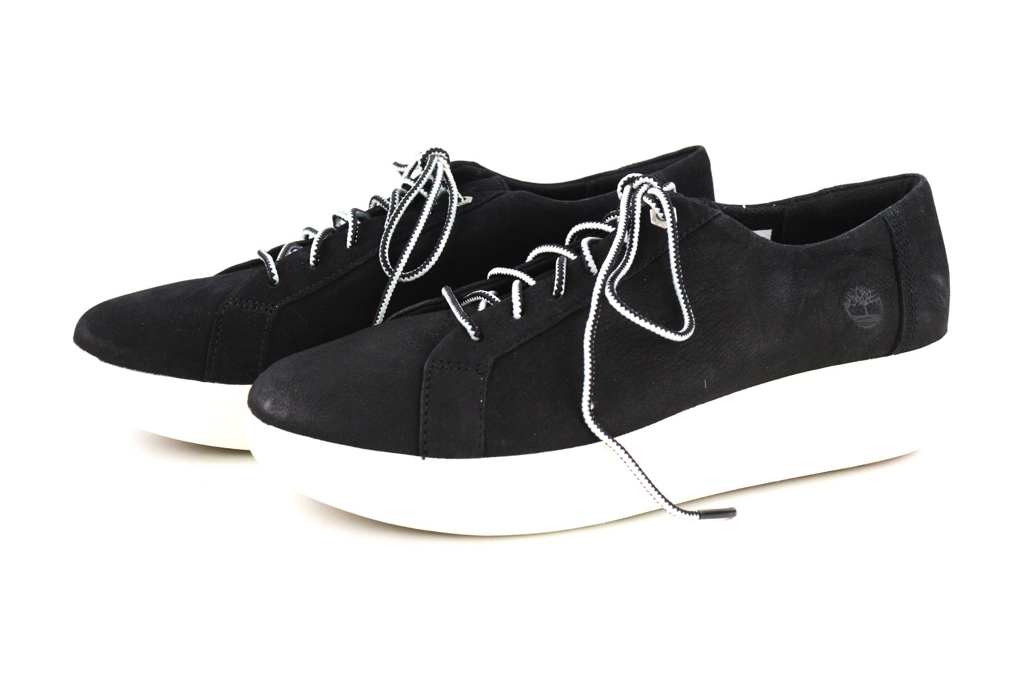 Timberland A1ST6 UK5 Black Leather Low Green Stride Sneakers 79965 Size US 5.5 / IT 35.5 - 2 Thumbnail