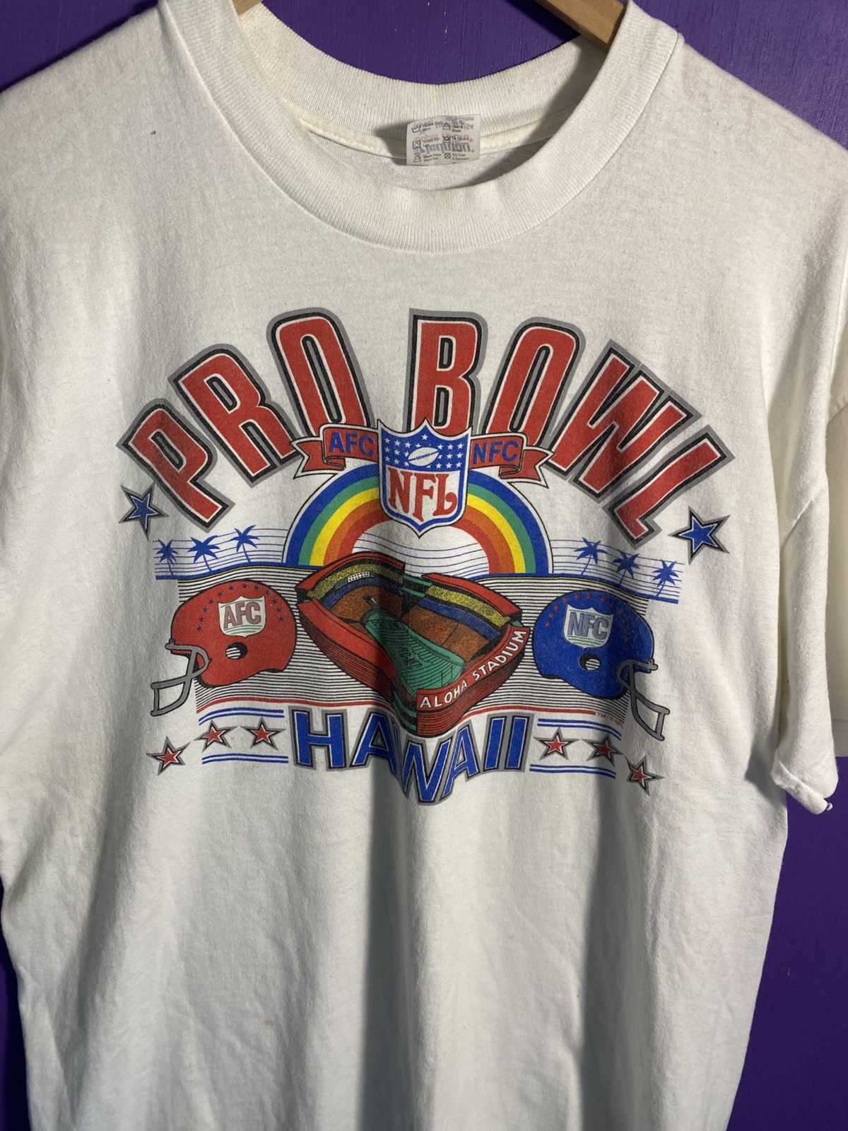 NFL Vintage 90s NFL Hawaii pro bowl t-shirt Size US XL / EU 56 / 4 - 3 Thumbnail