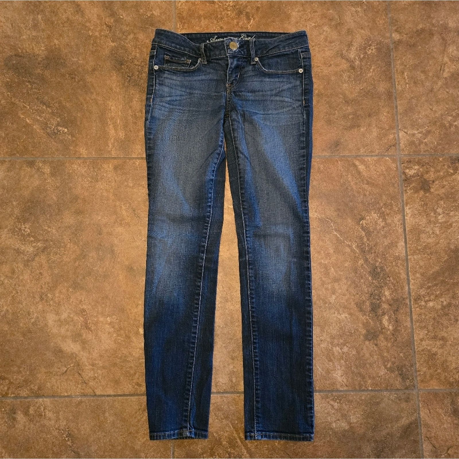 American Eagle Outfitters Dark Denim | AEO | Short Skinny Jean Size 27" / US 4 / IT 40 - 1 Thumbnail