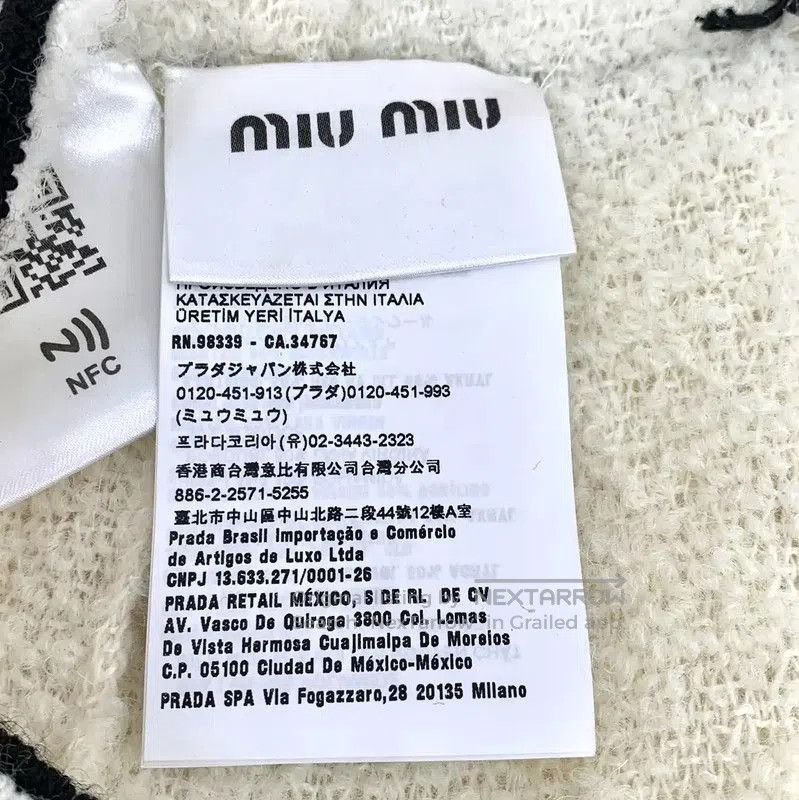 Miu Miu Miu Miu Beige Wool Mini Skirt . Size 23" - 6 Thumbnail