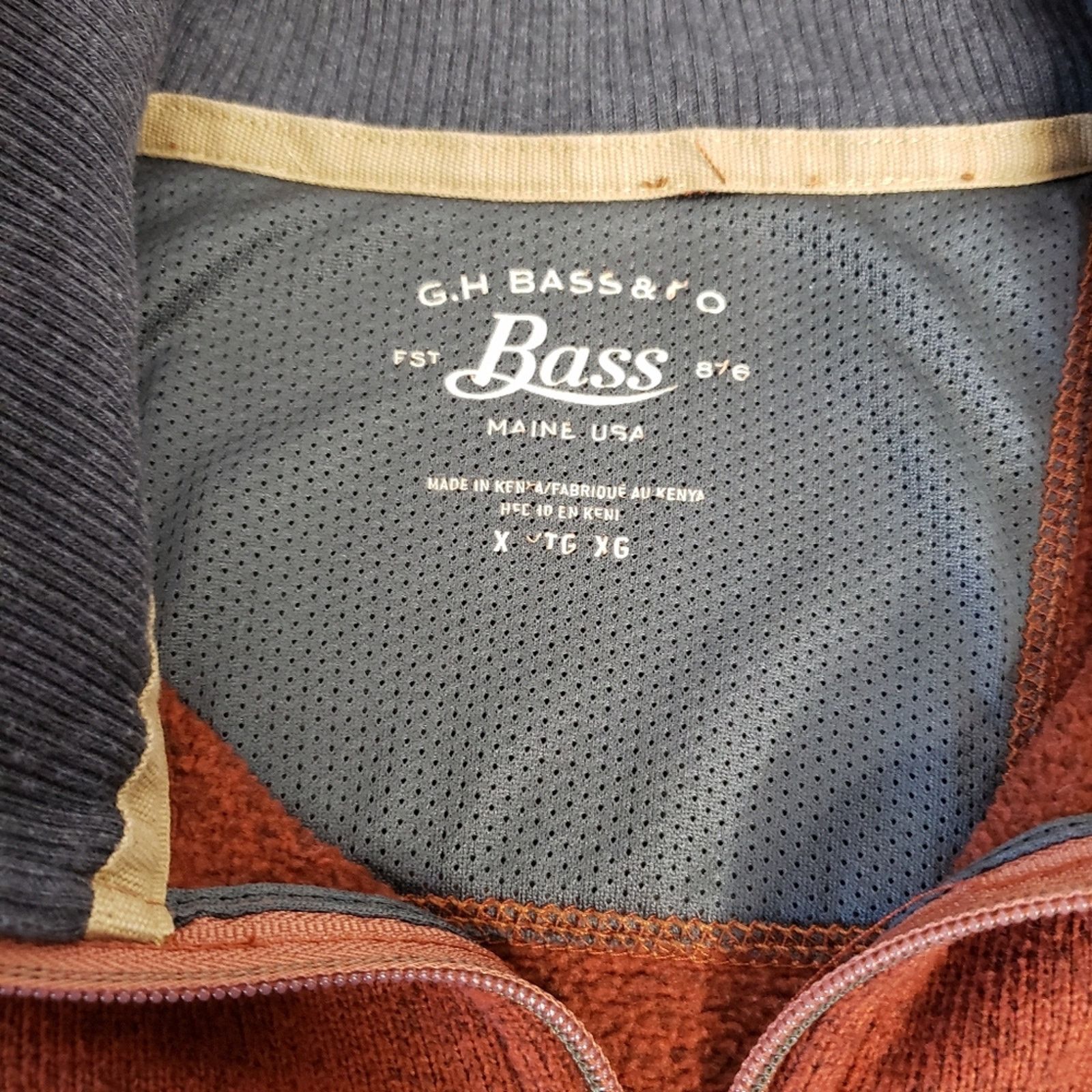 G.H. Bass & Co. Bass Rust Quarter Zip Pullover Sweater Shirt XL Size US XL / EU 56 / 4 - 5 Thumbnail