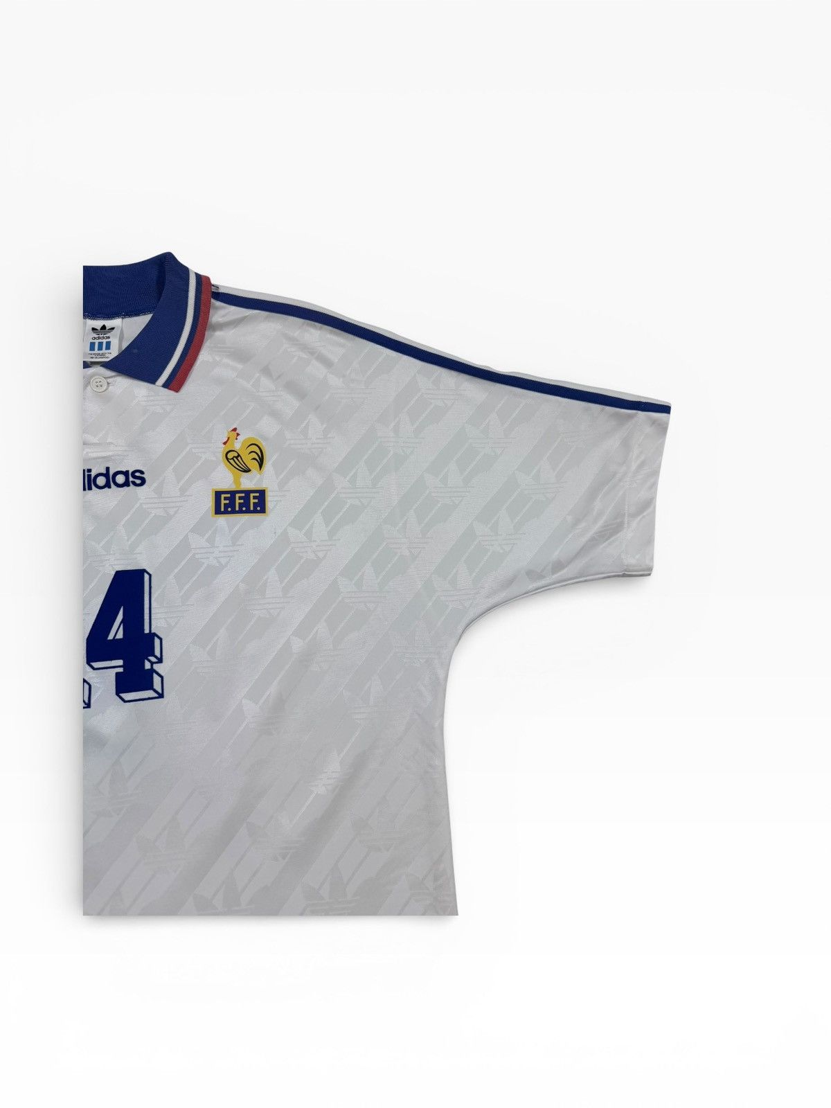 Adidas Vtg⚽️1994 World Cup Jersey France#14 Zidane Size US L / EU 52-54 / 3 - 8 Thumbnail