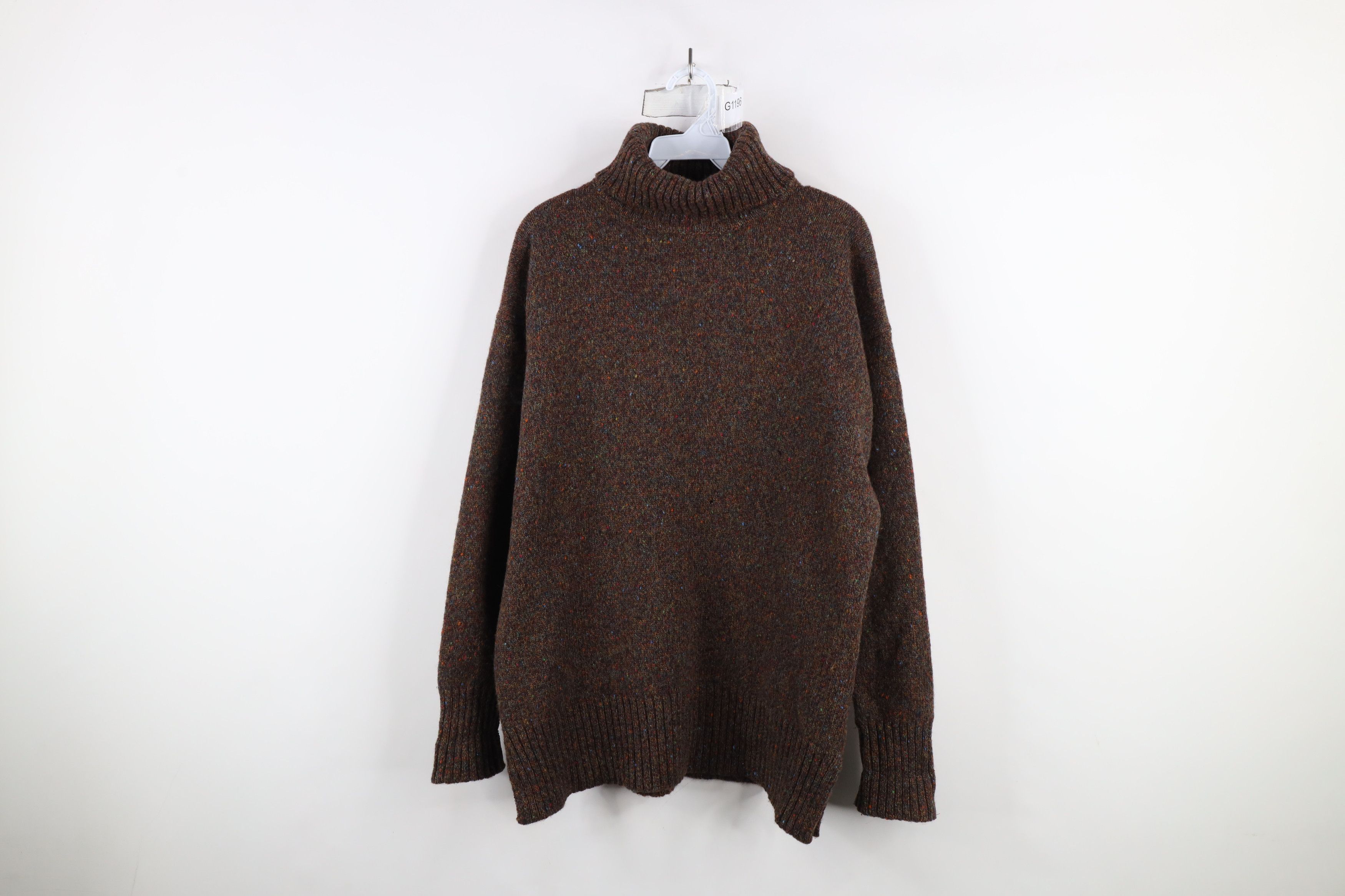 Vintage Vintage 90s Streetwear Knit Rainbow Fleck Turtleneck Sweater Size XL / US 12-14 / IT 48-50 - 1 Thumbnail