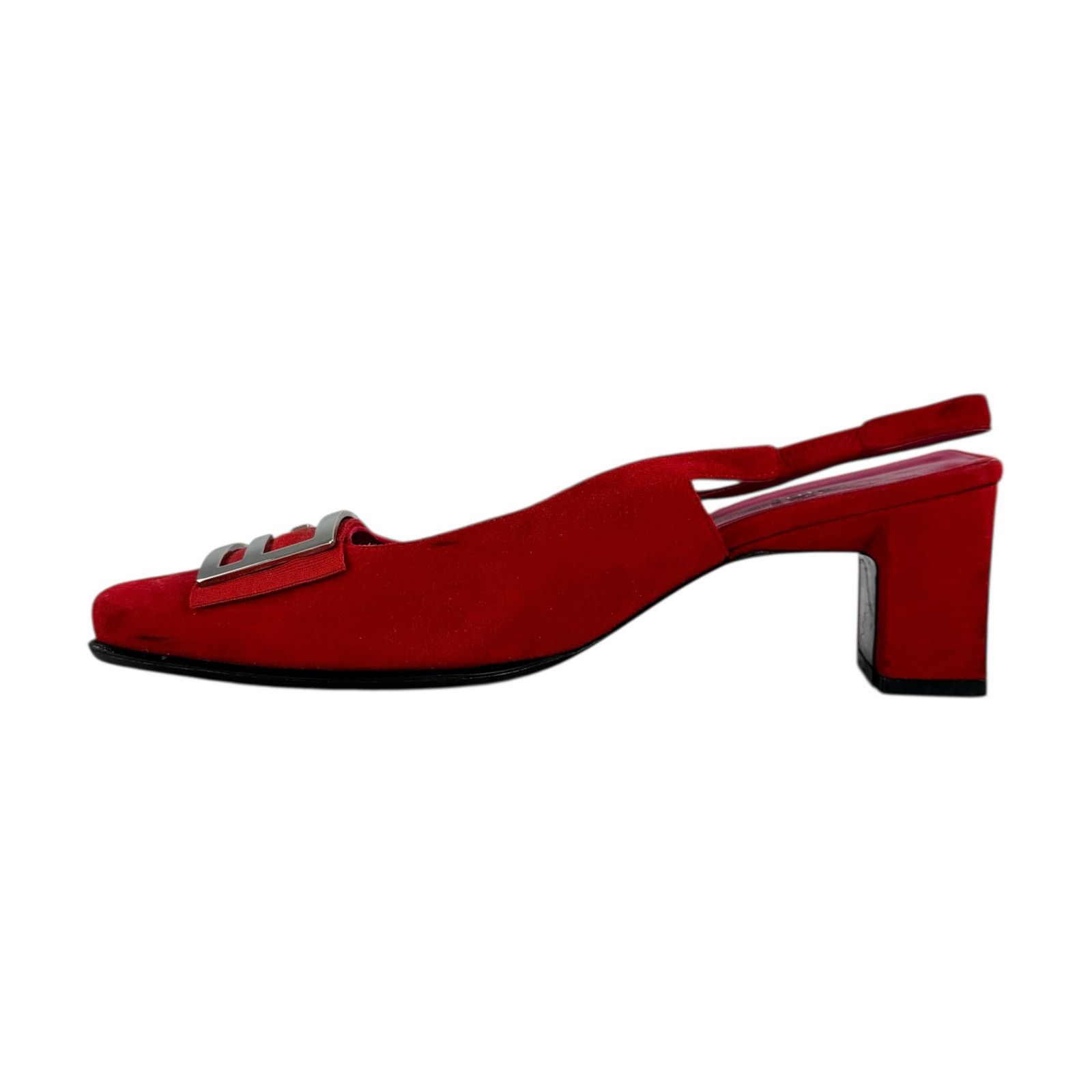 Fendi Fendi Vintage Red Suede Heels Size US 7.5 / IT 37.5 - 3 Thumbnail