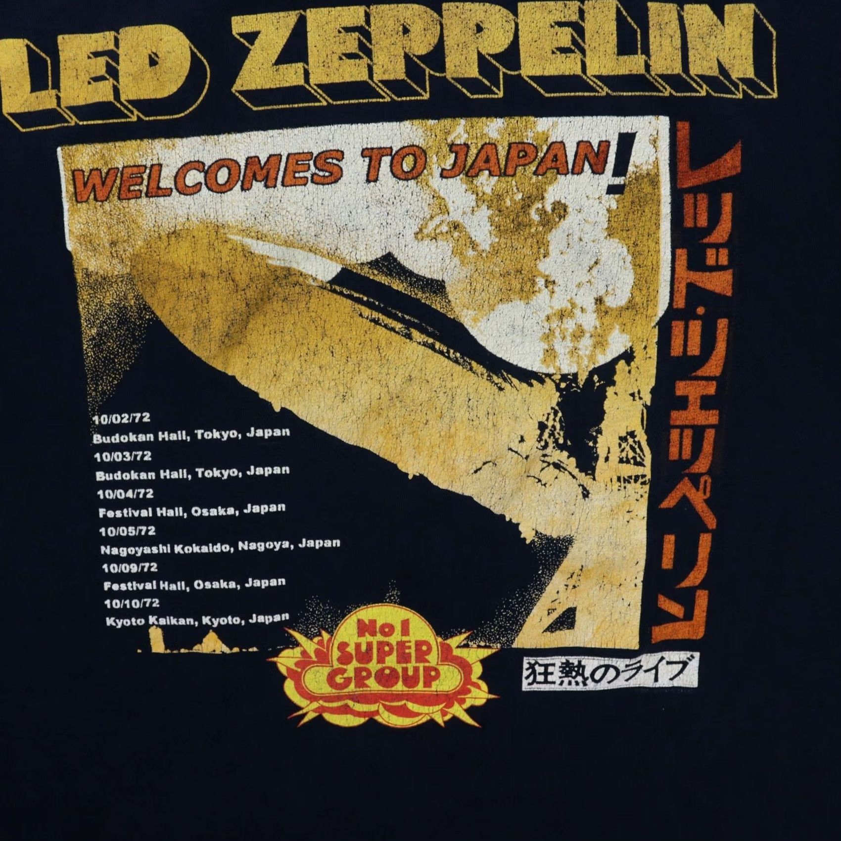 Jerzees Led Zeppelin MENS Small Japan Tour 1972 TShirt Concert & Beyond Vintage 2004 Shirt Men Small Black Music 70s Mens Size US S / EU 44-46 / 1 - 3 Thumbnail