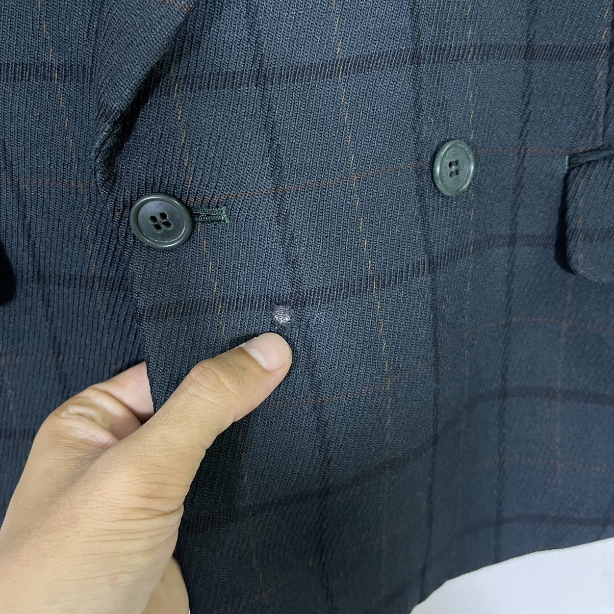Vintage Vintage Blanc Bine Plaid Wool Sport Coat Blazer Jacket Size US M / EU 48-50 / 2 - 2 Thumbnail