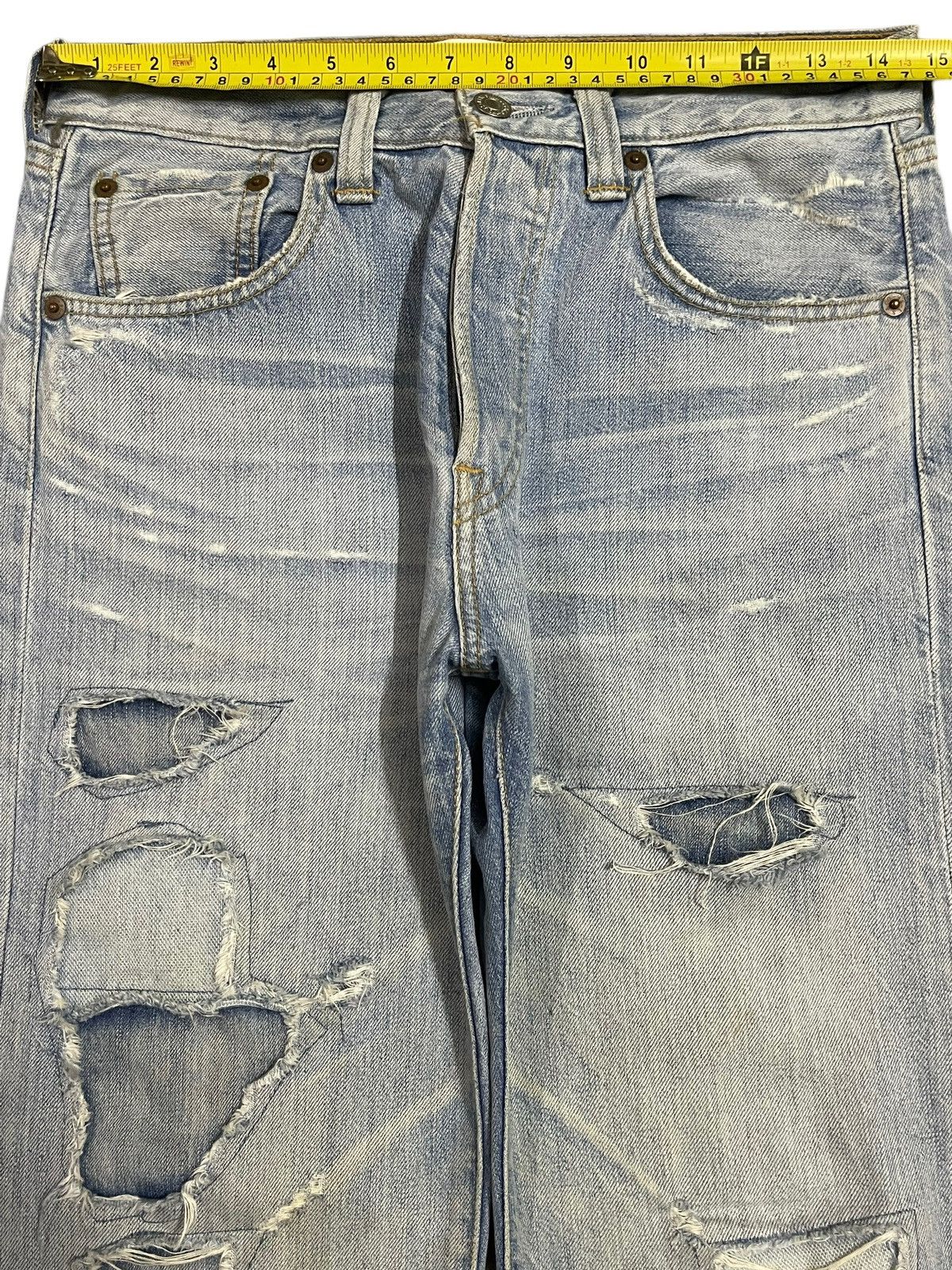Levi's Vintage 90s Levis 501 Blue Wash Style Distressed Baggy Jeans Size US 29 - 13 Thumbnail
