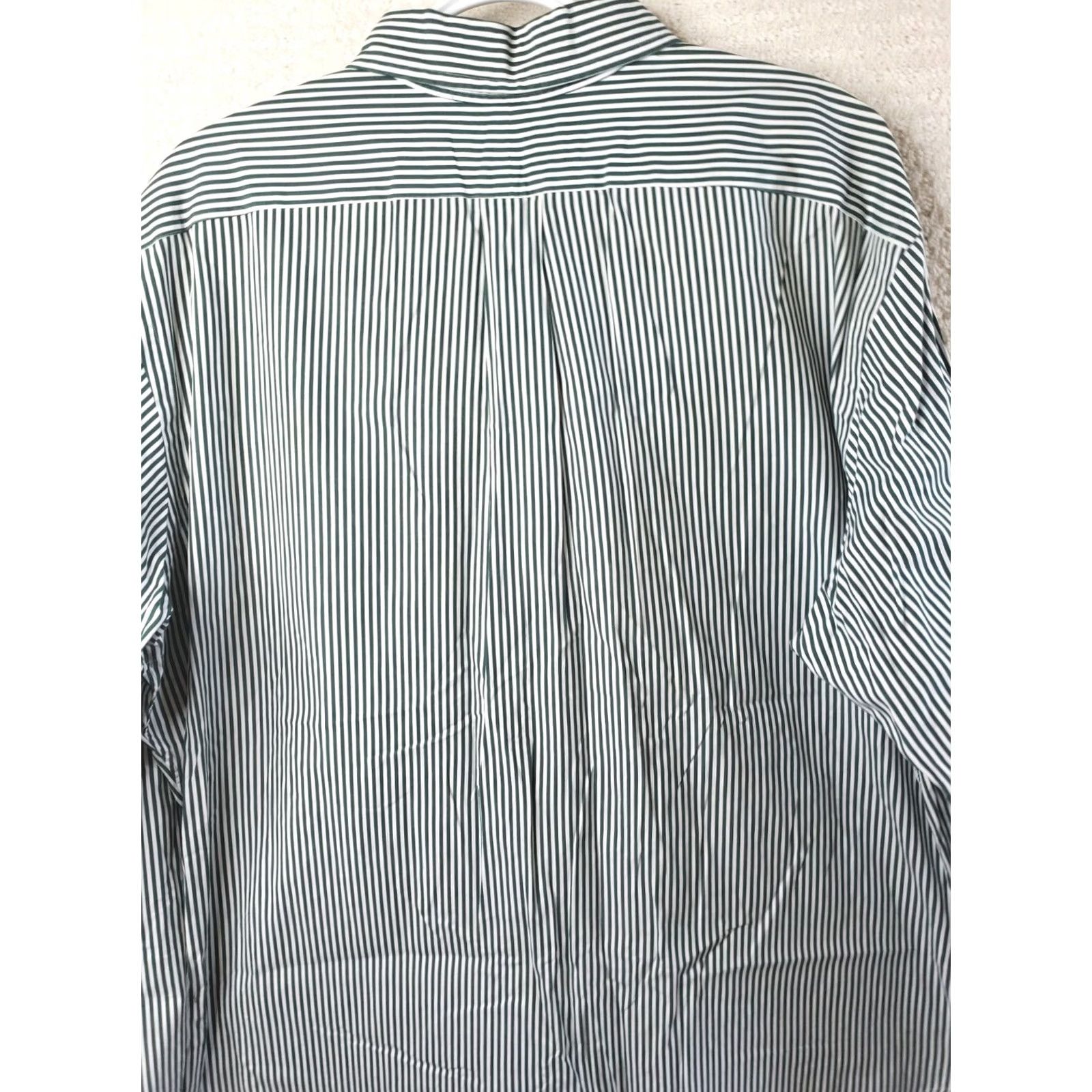 Ralph Lauren Ralph Lauren Custom Fit Shirt Mens XL Green White Stripe Long Sleeve Button-Up Size US XL / EU 56 / 4 - 7 Thumbnail
