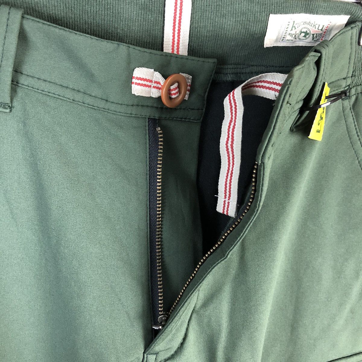 Japanese Brand Kurasufuku workwear Green Cargo Multipocket Pants #A2557 Size US 27 - 12 Thumbnail