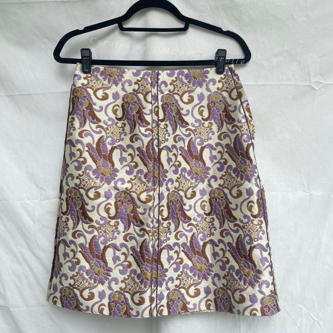 Prada Prada 2015SS Embroidered Skirt Size 40" / US 18 - 1 Thumbnail