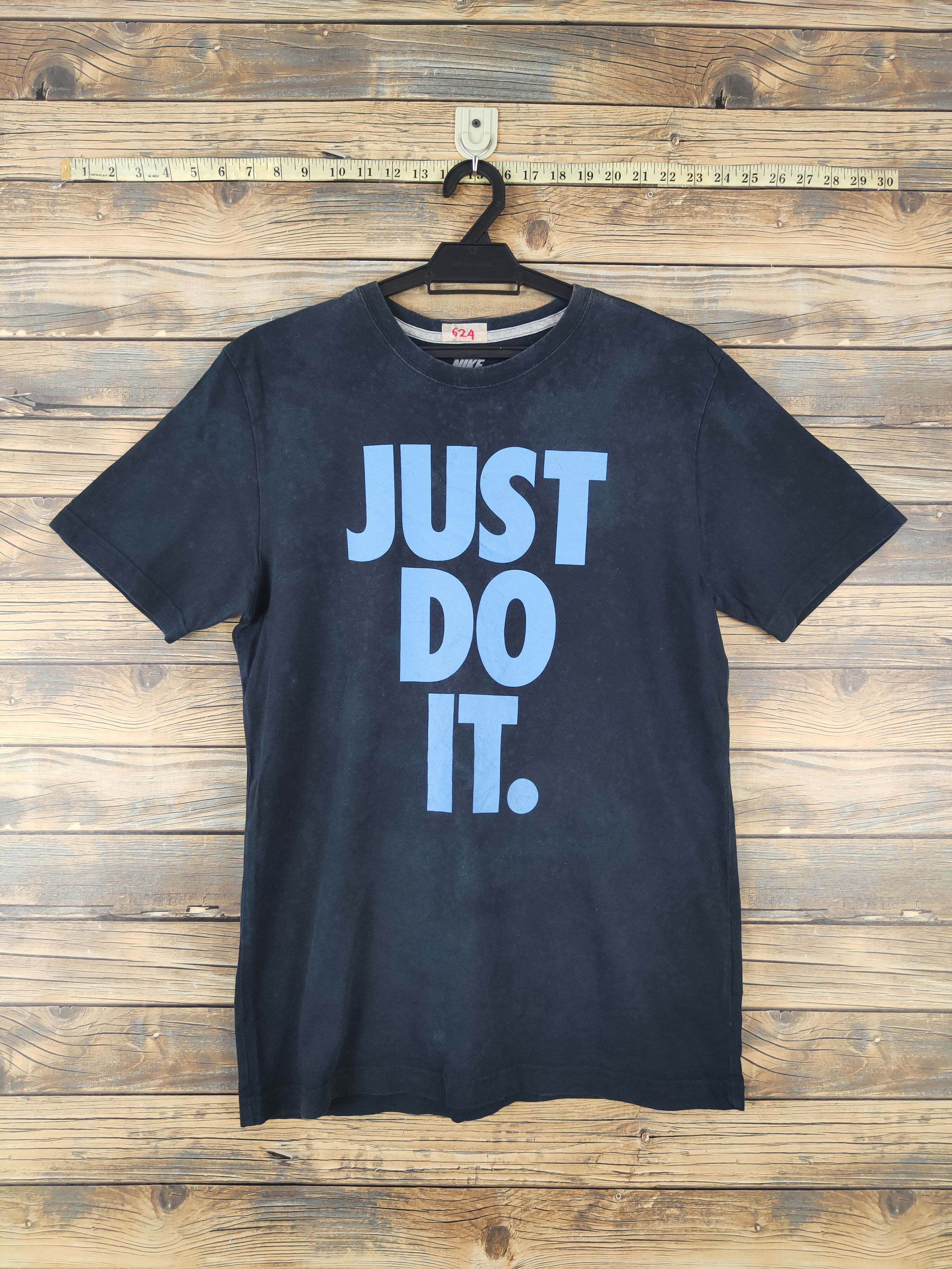 Nike DL Nike just fo it faded Navy Short Sleeve T-shirt #624 Size US M / EU 48-50 / 2 - 1 Thumbnail