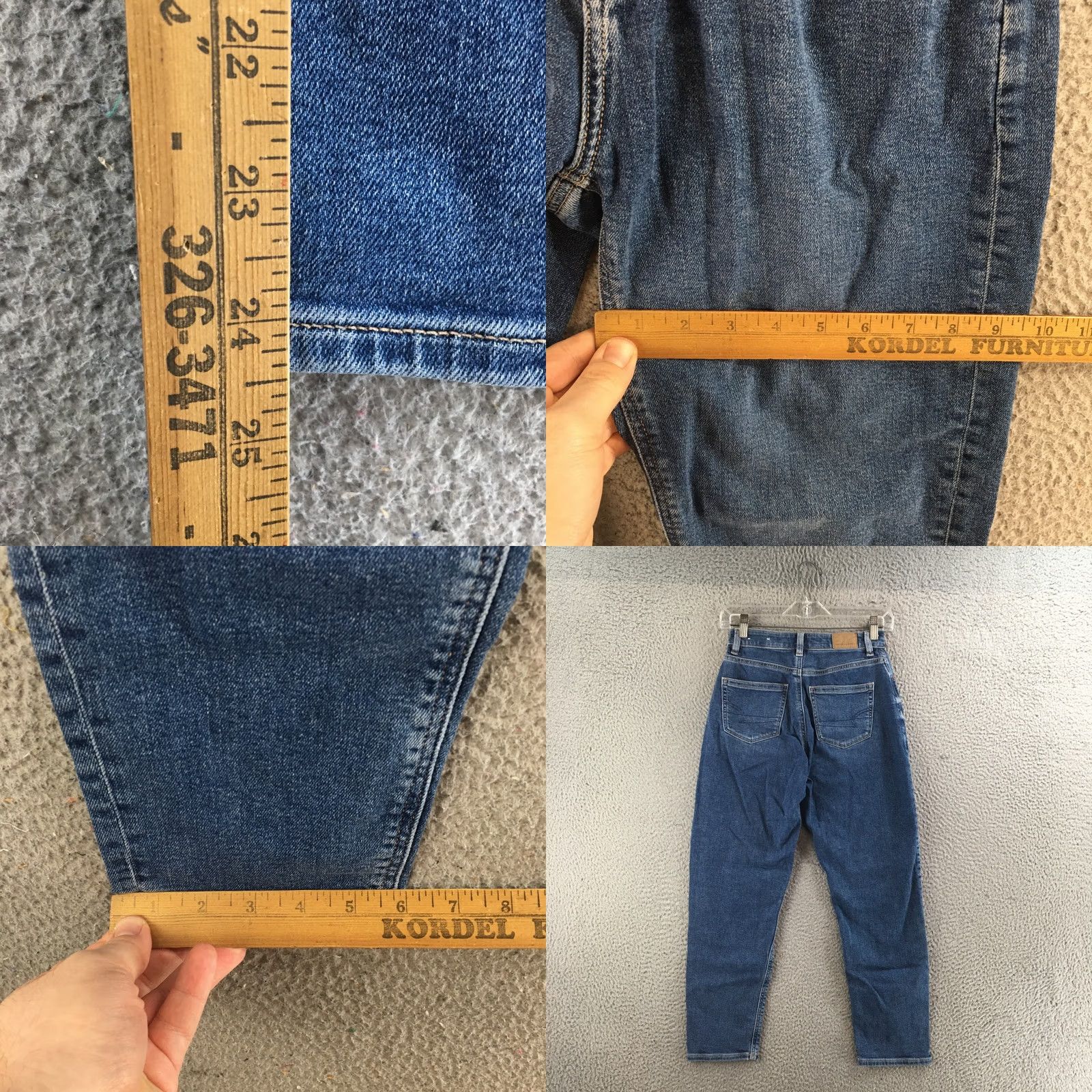 American Eagle Outfitters American Eagle Jeans Womens 00 Short Medium Blue Straight Leg Zip Fly Denim Size 24" / US 00 / IT 34 - 8 Thumbnail