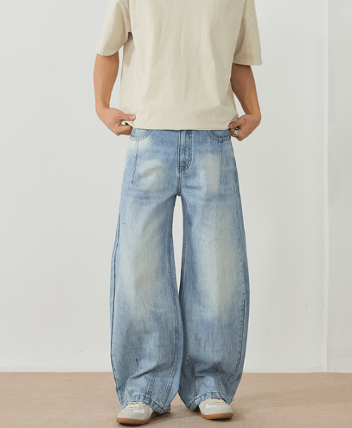 Japanese Brand × Vintage American high street straight flared baggy jeans Size US 32 / EU 48 - 1 Thumbnail