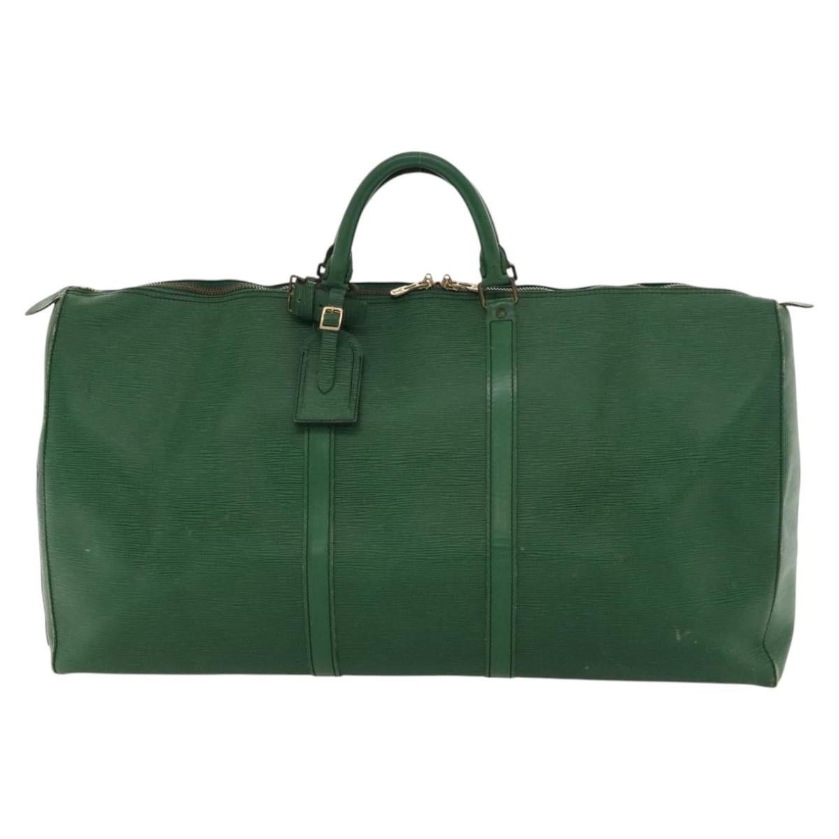 Louis Vuitton LOUIS VUITTON Epi Keepall 60 Boston Bag Green M42944 Size ONE SIZE - 13 Thumbnail