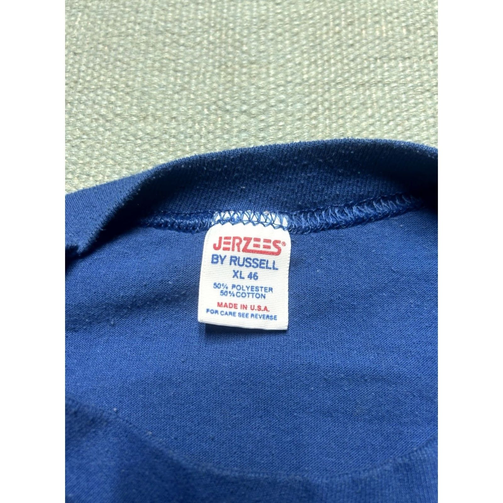 Vintage VINTAGE 80s Plymouth WSDP Graphic T Shirt Canton Michigan Radio Blue XL Shirt Mens Size US XL / EU 56 / 4 - 7 Thumbnail