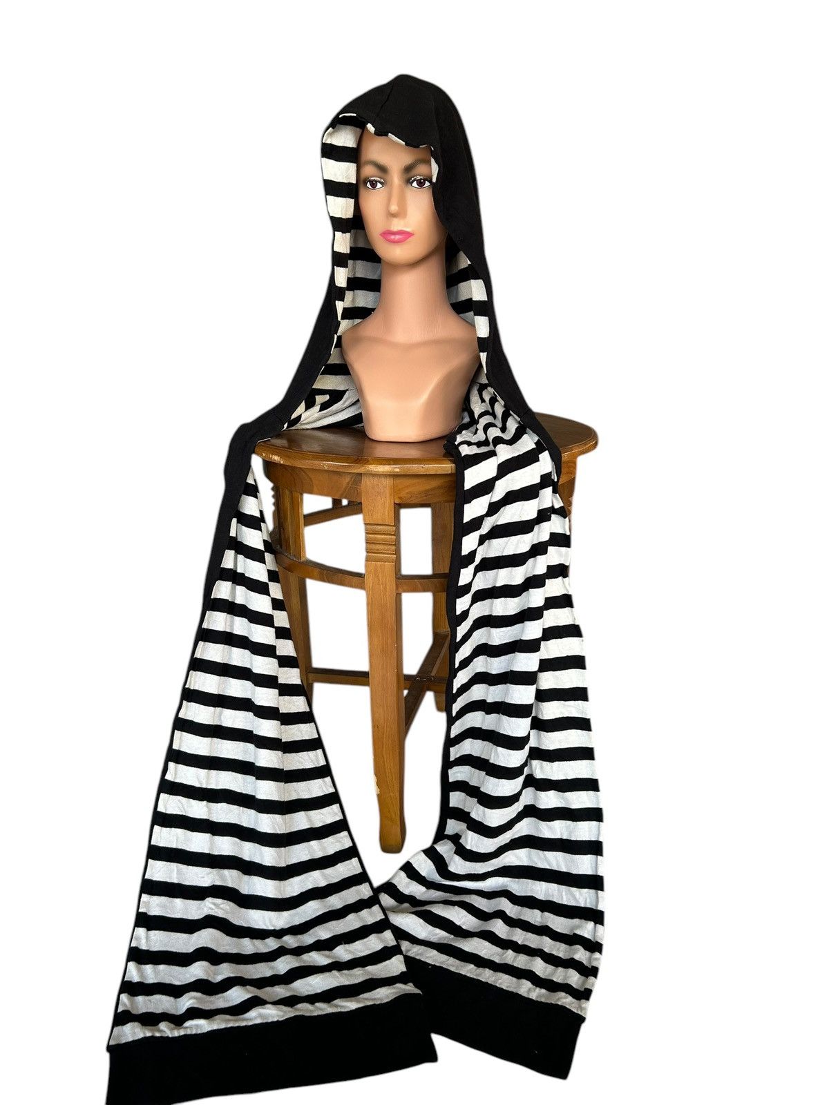 Japanese Brand × Kapital × Vintage Japanese Stripe Big Balaclava Scarf Hoodie Reversible Size ONE SIZE - 4 Thumbnail