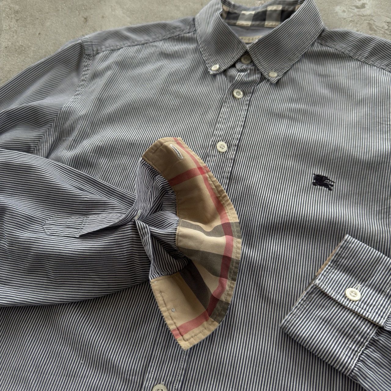 Burberry Vintage 90s Burberry Striped Button Ups Shirt Size US M / EU 48-50 / 2 - 5 Thumbnail