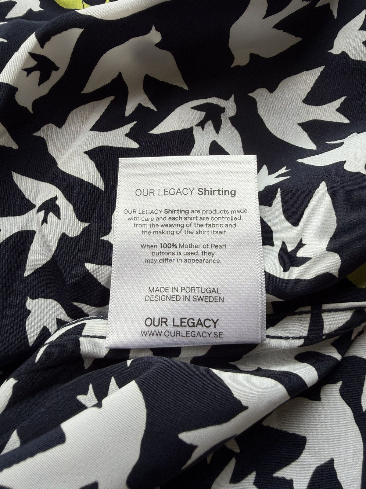 Our Legacy our legacy full print swallow shirts Size US XL / EU 56 / 4 - 6 Thumbnail