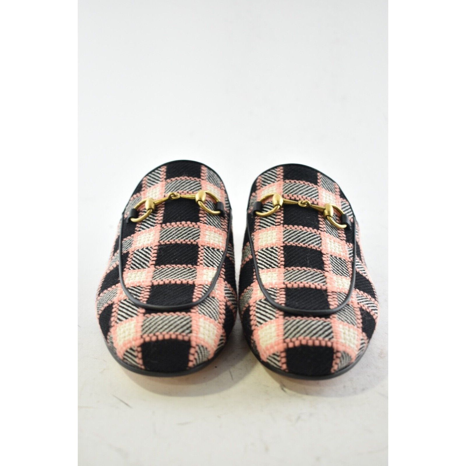 Gucci Gucci Princetown Black Pink Fancy Tweed Loafer Size US 7.5 / IT 37.5 - 6 Thumbnail