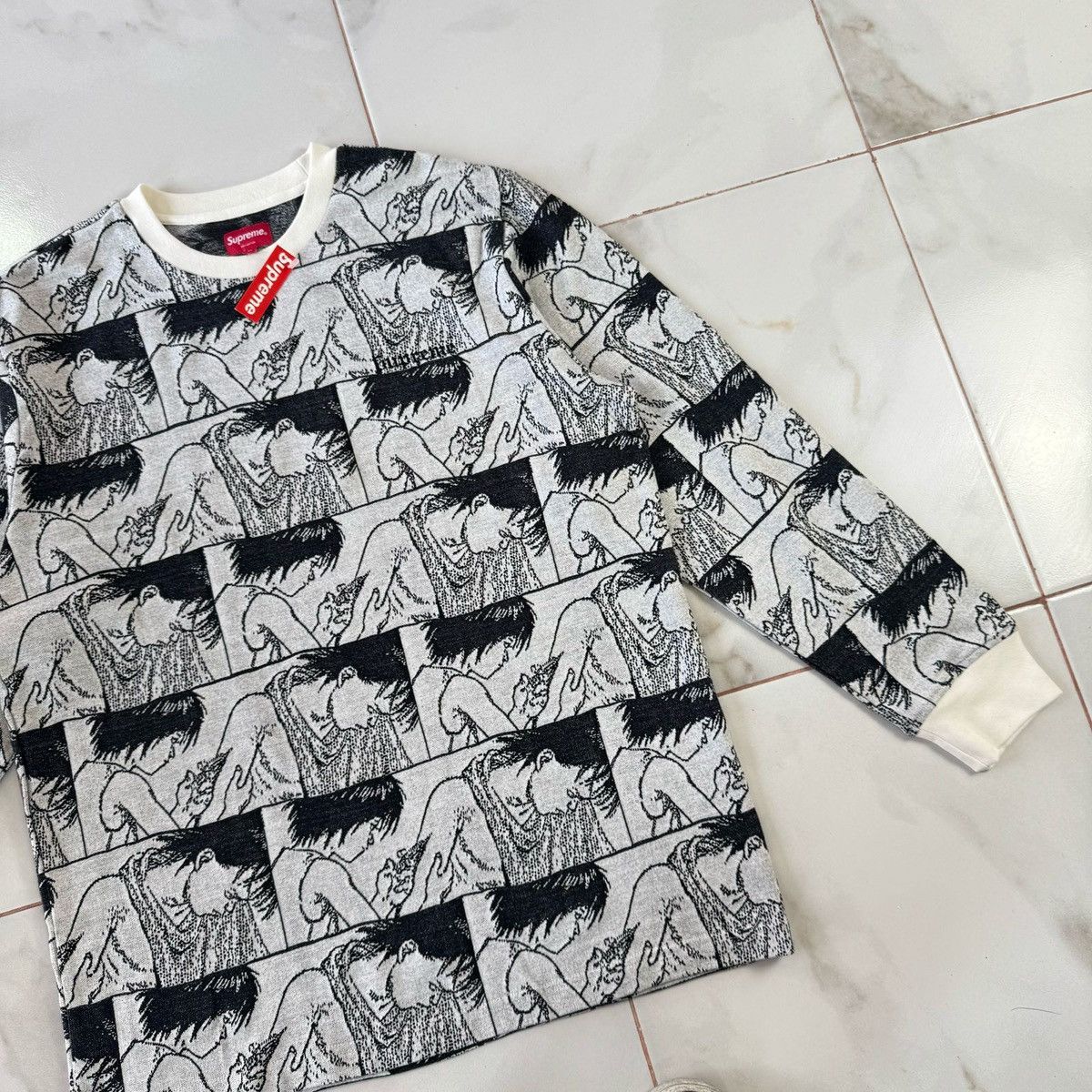 トップス supreme akira Jacquard Long Sleeve Top Red Supreme AKIRA Syringe Jacquard Long Sleeve - StockX News