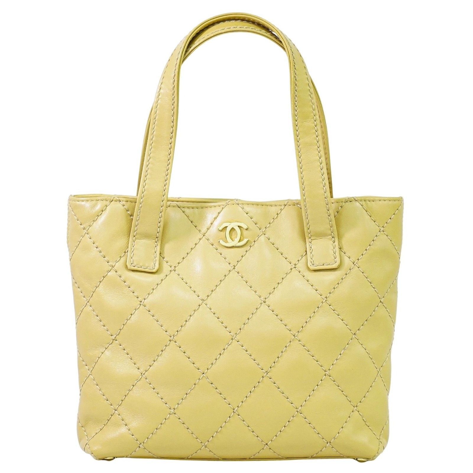 Chanel Chanel Surpique Tote Quilted Leather Size ONE SIZE - 1 Thumbnail