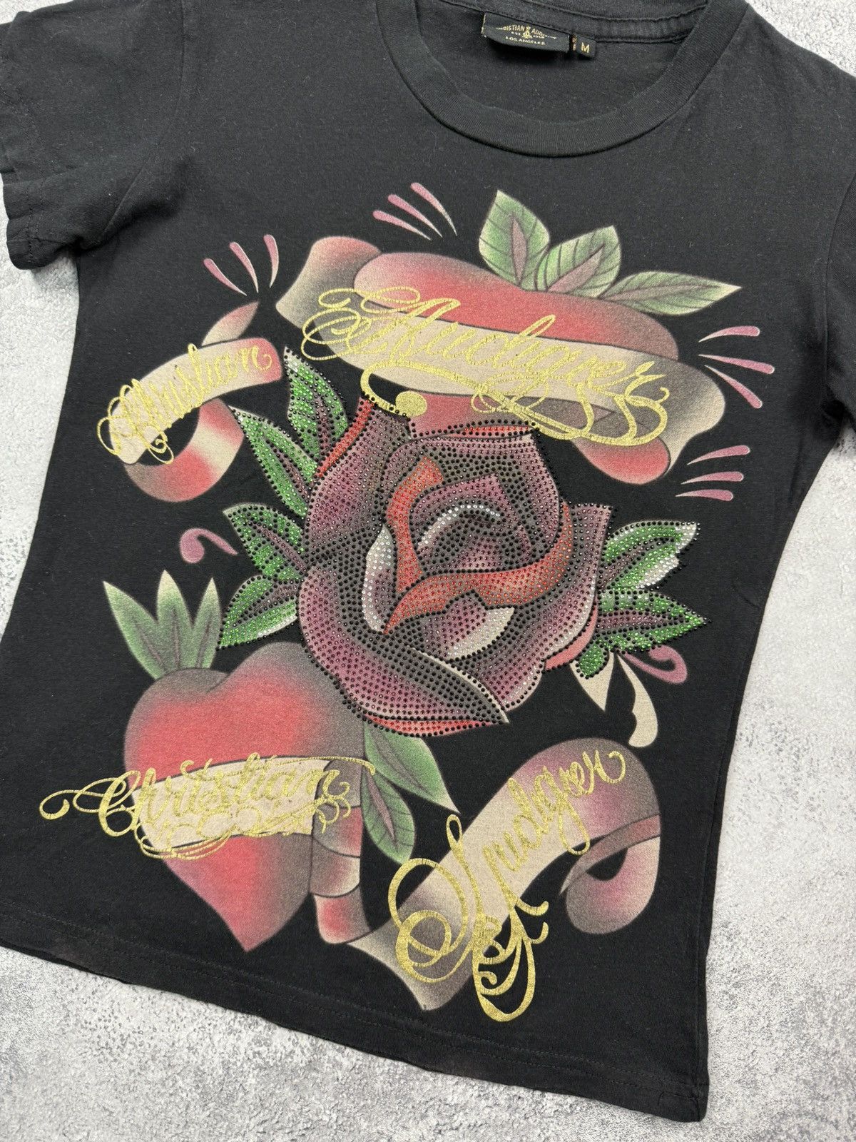 Christian Audigier Vintage Ed Hardy by Christian Audigier Big Logo Y2K T-Shirt Size M / US 6-8 / IT 42-44 - 7 Thumbnail