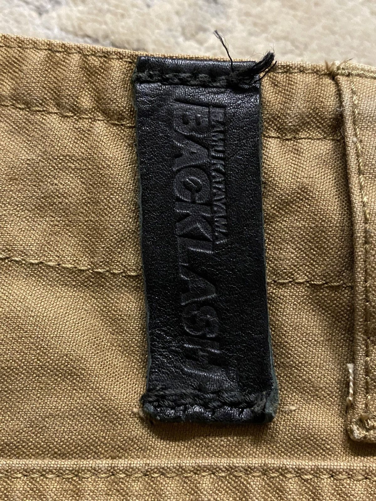 Isamu Katayama Backlash Backlash Suede Panel Oil Stained Bootcut Pants Size US 29 - 7 Thumbnail