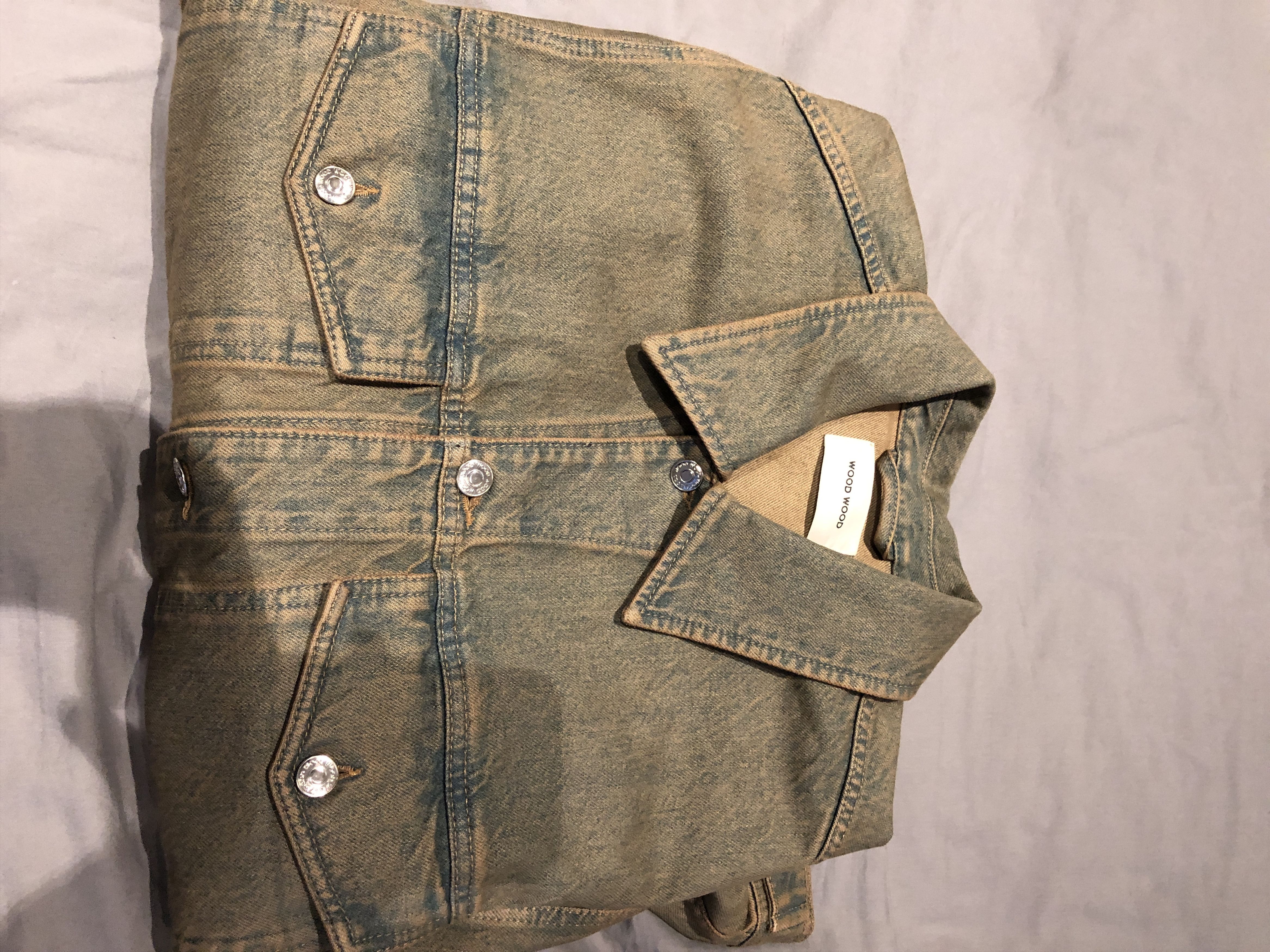 Acne Studios × Helmut Lang × Wood Wood NWOT $500 - Vintage Beige Denim Jacket Size US L / EU 52-54 / 3 - 6 Thumbnail