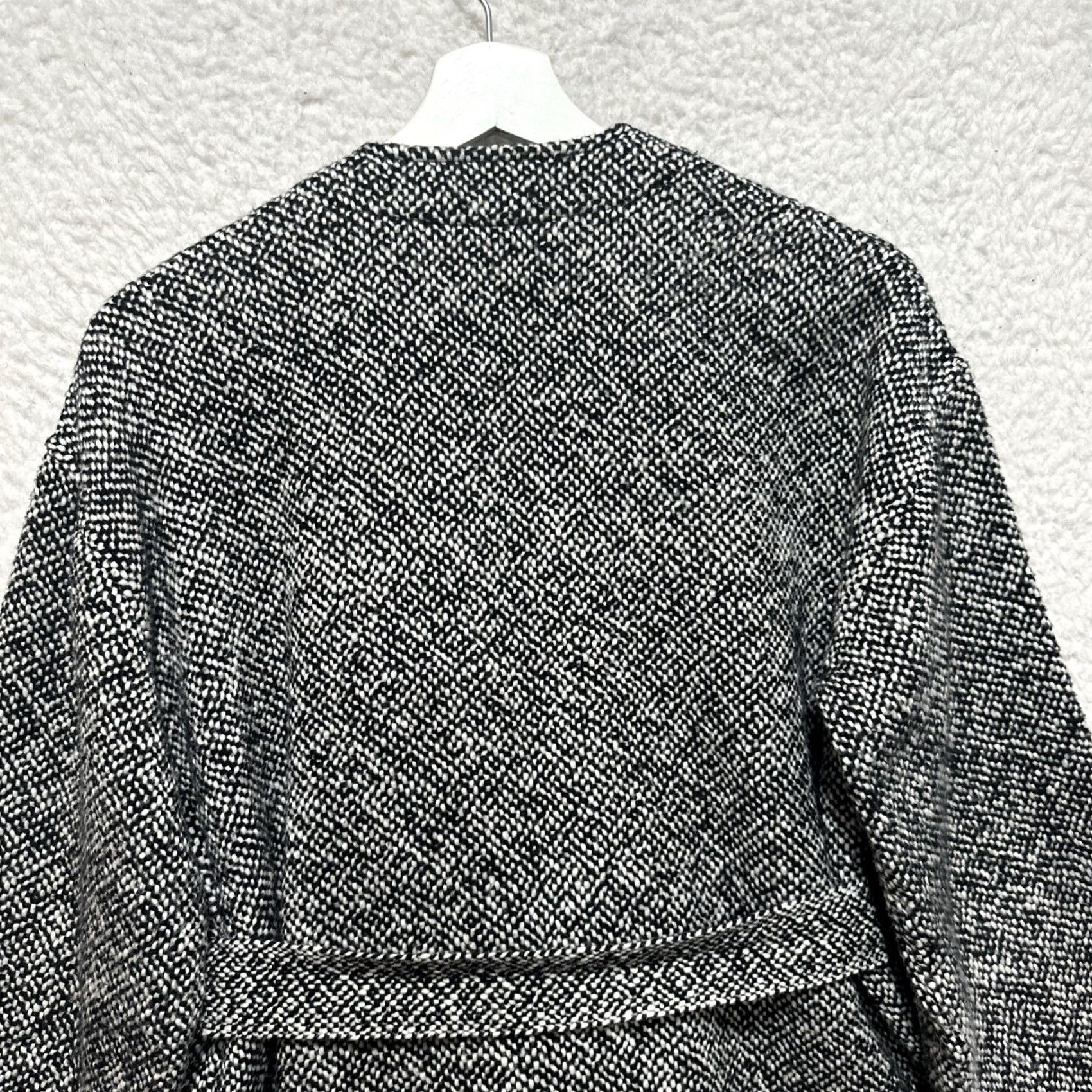 Eileen Fisher Eileen Fisher Women's PM 100% Organic Cotton Wrap Jacket Cardigan with Tie, Black, Petite, Long Sleeve, Casual Wear, Kimono Style, Tie Closure Size M / US 6-8 / IT 42-44 - 7 Thumbnail