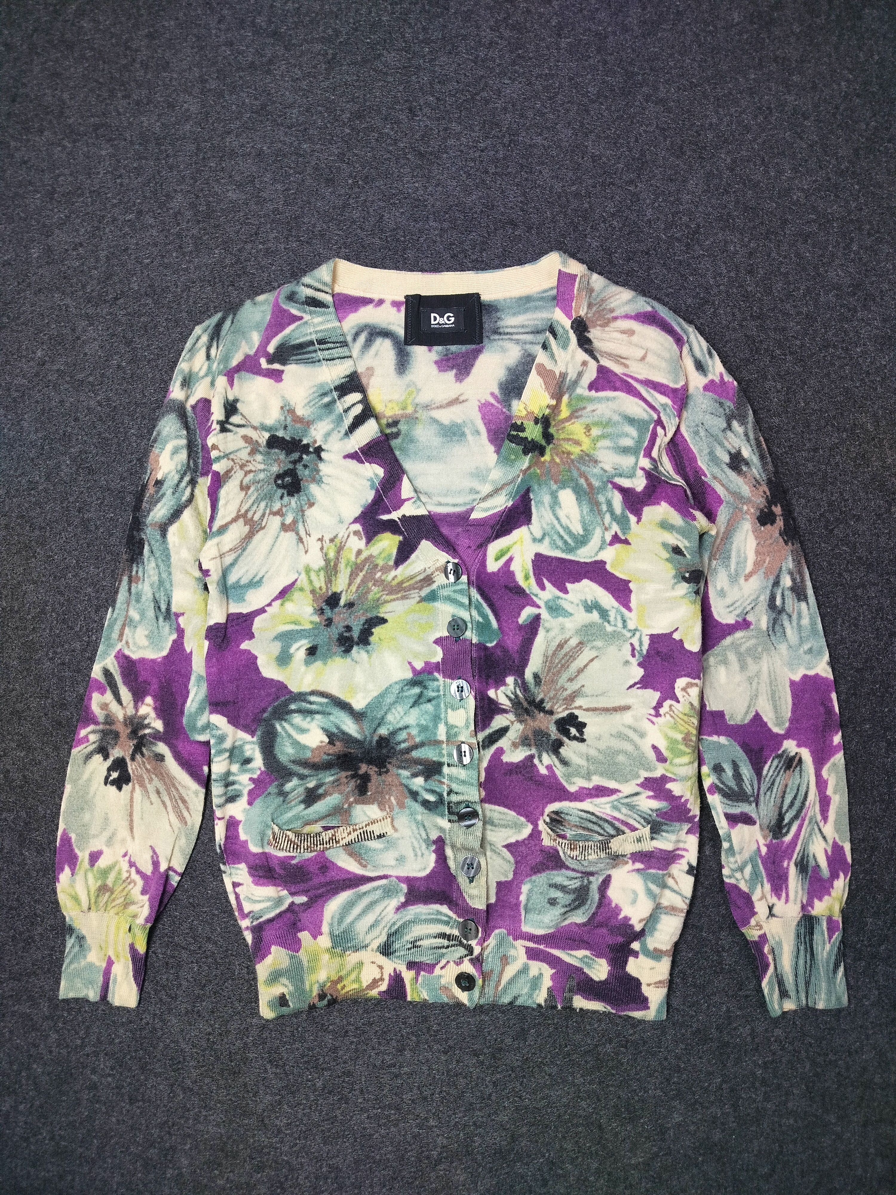 Dolce & Gabbana D&G Floral Cardigan Size M / US 6-8 / IT 42-44 - 1 Thumbnail