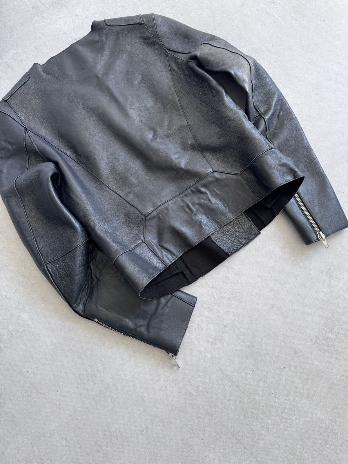Maje Maje Leather Women’s Zip Biker Style Moto Jacket Y2K Size S / US 4 / IT 40 - 12 Thumbnail