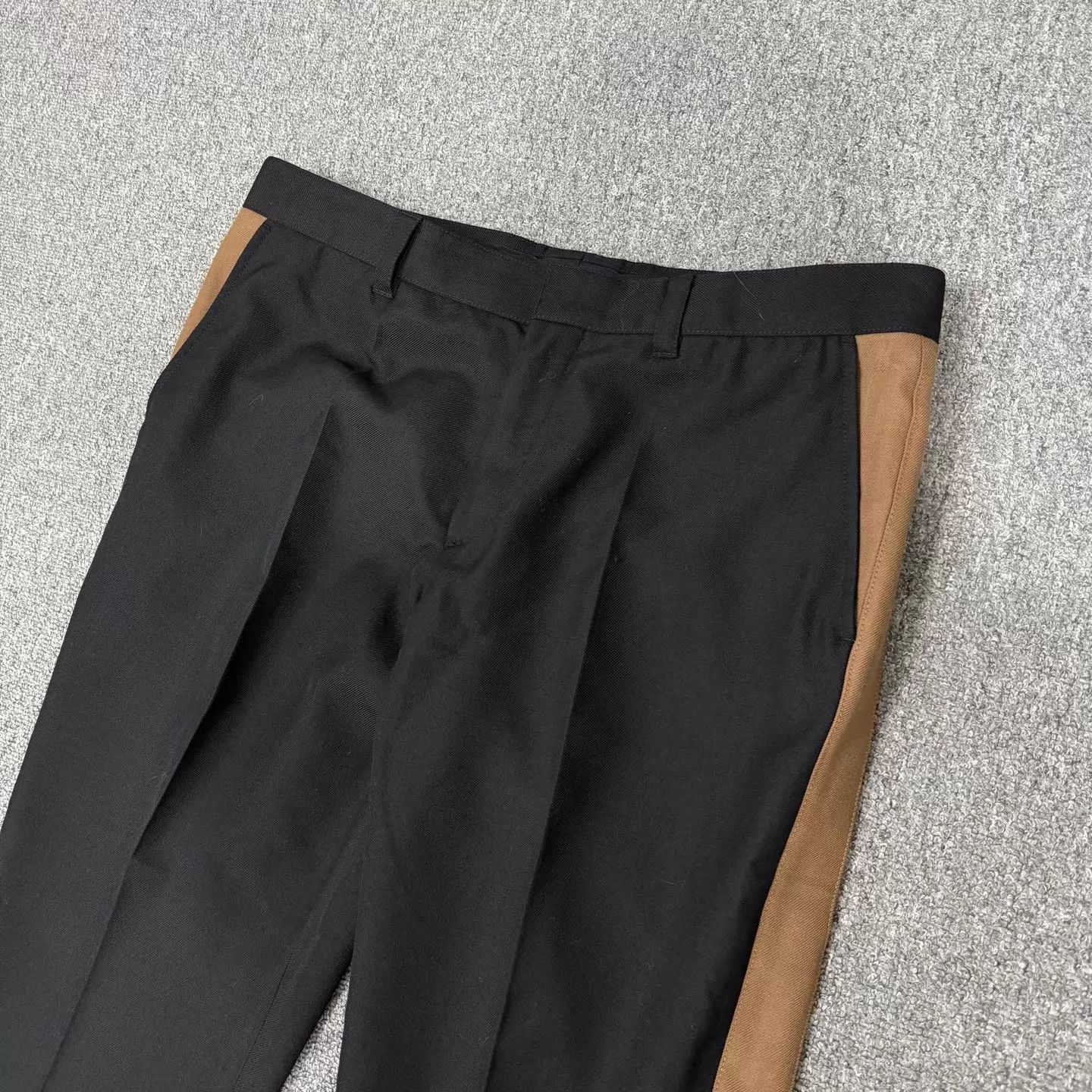 Burberry Burberry black brown colorblock wool pant 54 mint Size US 38 / EU 54 - 3 Thumbnail
