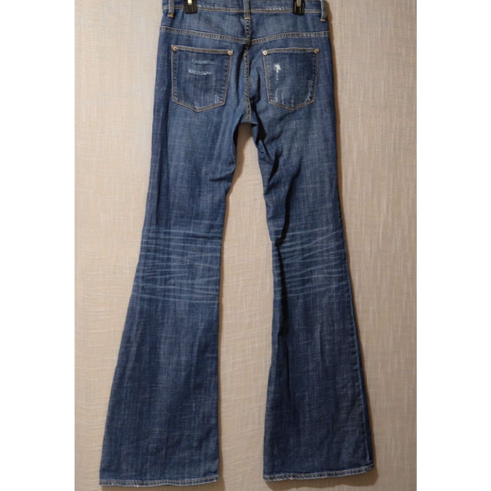 Vintage VINTAGE UEC London Jeans Distressed Blue Flared Women's 6 W31-1/2 x L35 #H59-45 Size 28" / US 6 / IT 42 - 5 Thumbnail