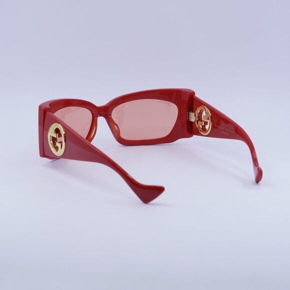 Gucci 🕶️ New Gucci GG1412S 004 Red Sunglasses Size ONE SIZE - 6 Thumbnail