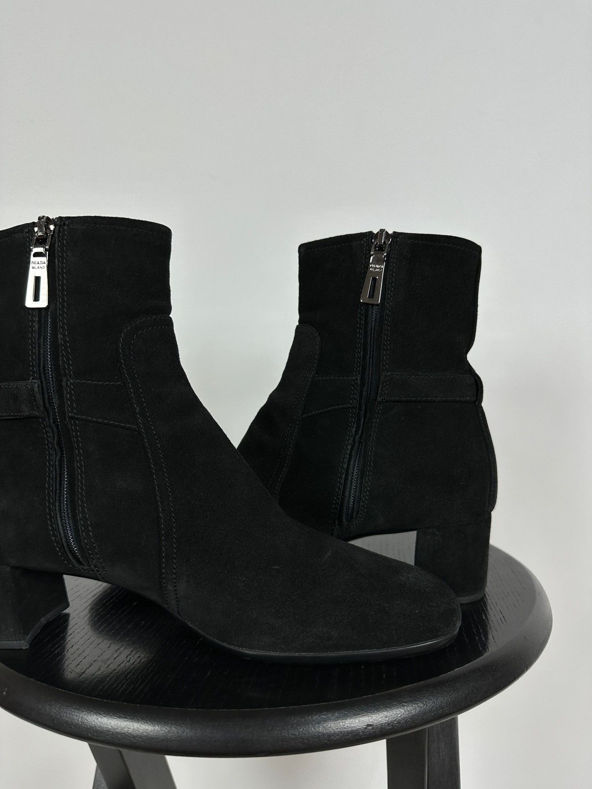 Prada Prada Suede Zip Ankle Boots Size US 7 / IT 37 - 20 Thumbnail