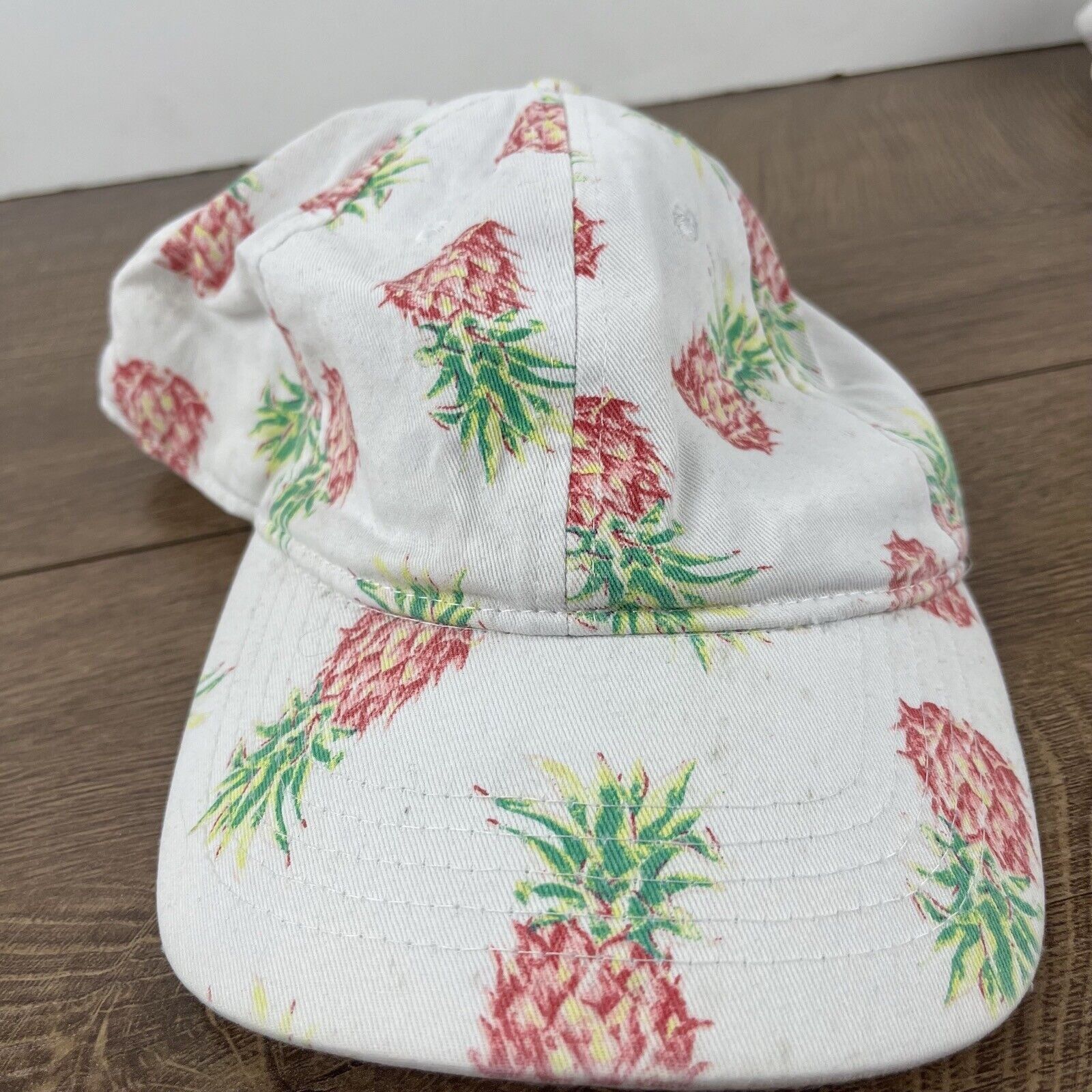 Other Pineapple Adjustable Hat White Pineapple Adjustable Hat Adul Size ONE SIZE - 4 Thumbnail