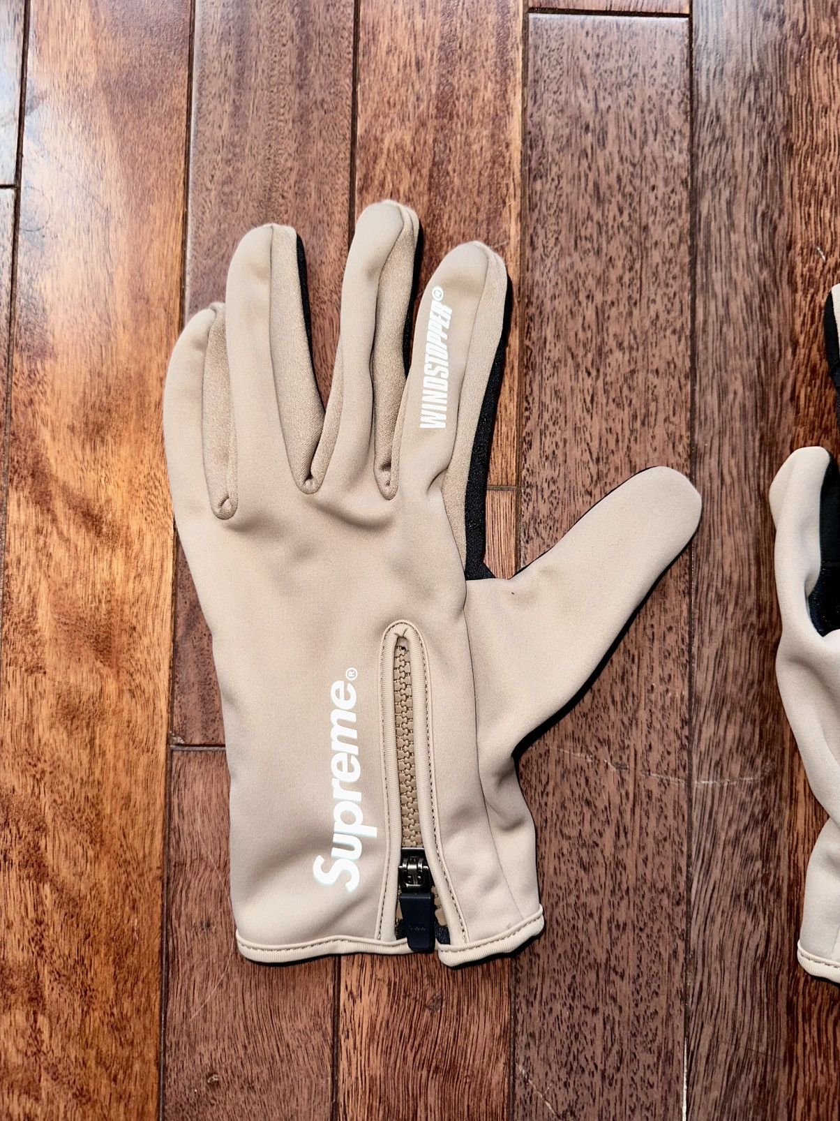 Supreme Windstopper Zip Gloves - Taupe - XL