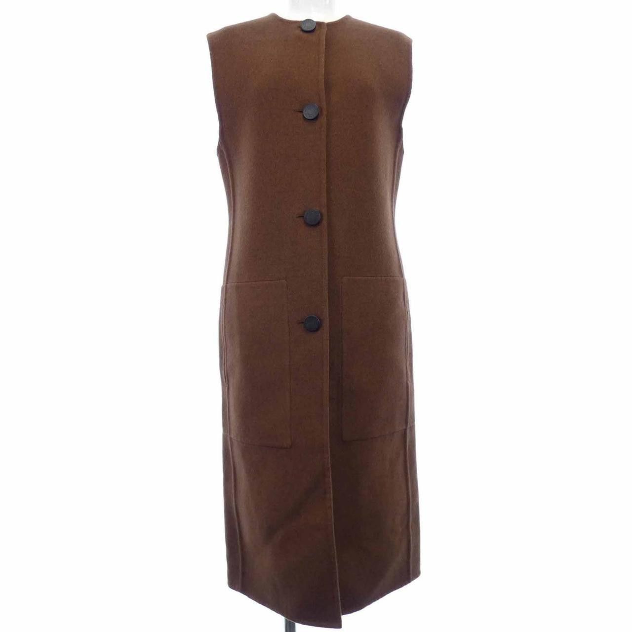 Hermes Hermes Hermes Baby Cashmere Long Vest Textile Outerwear DUTY FREE for USA Size ONE SIZE - 1 Thumbnail