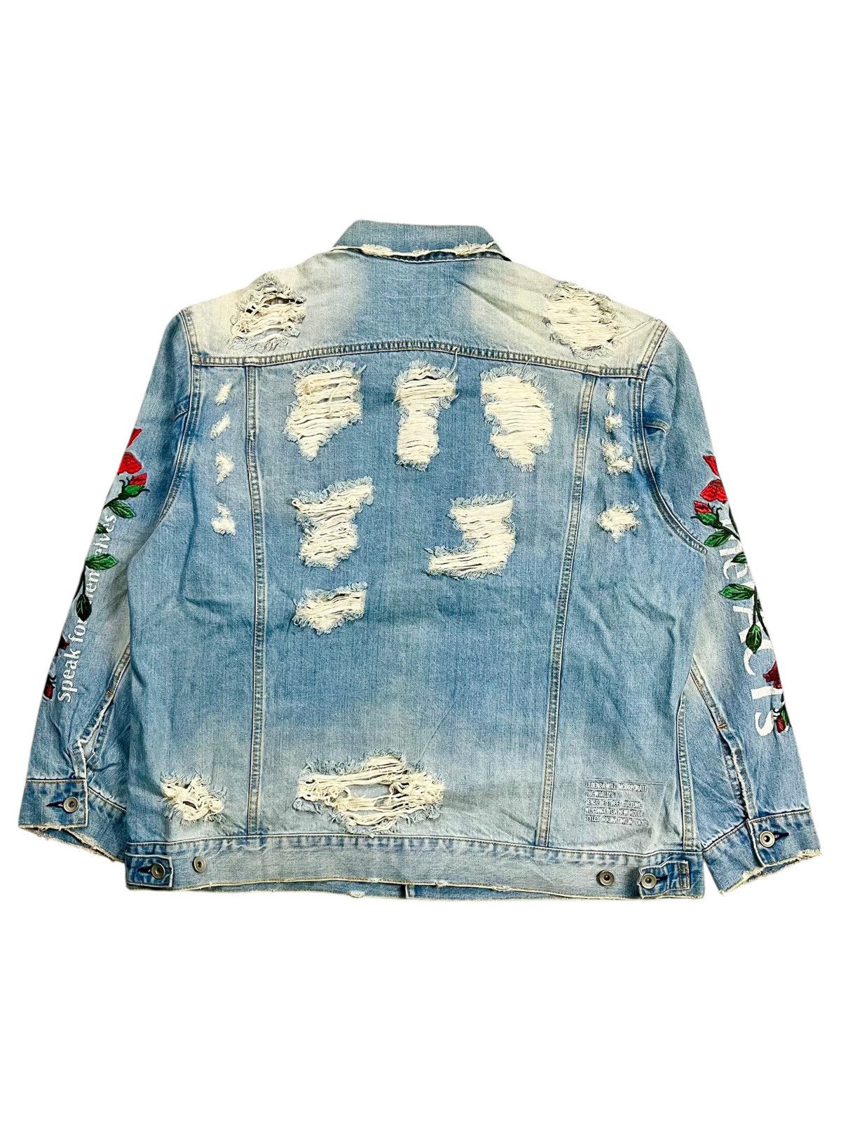 JACKROSE 2000s Legenda Japan - Romantic Rose Crash Denim Size US M / EU 48-50 / 2 - 6 Thumbnail