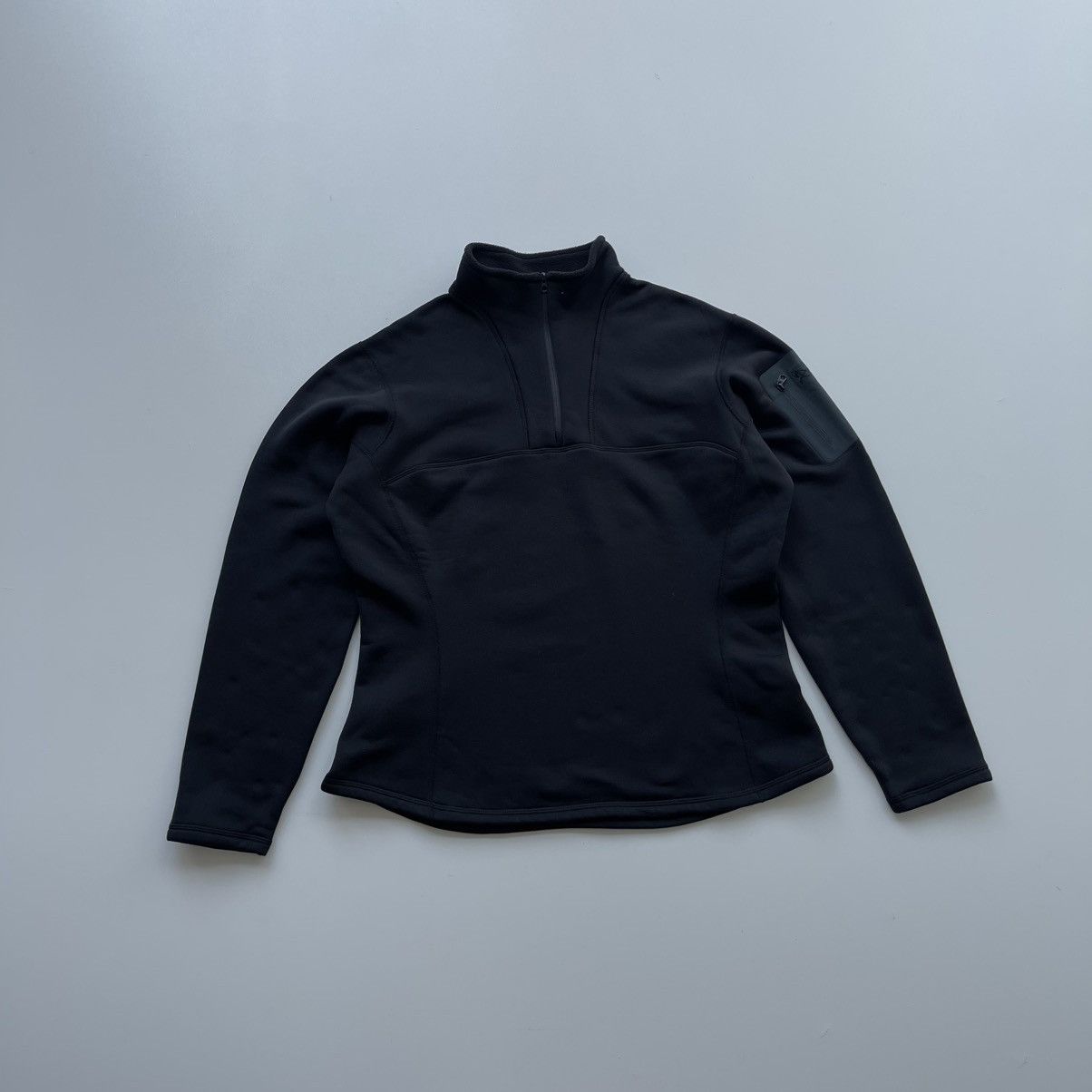 Arc'teryx × Vintage Arcteryx Vintage Women Polartec 1/3 Zip Fleece Jacket Black Size XL / US 12-14 / IT 48-50 - 1 Thumbnail