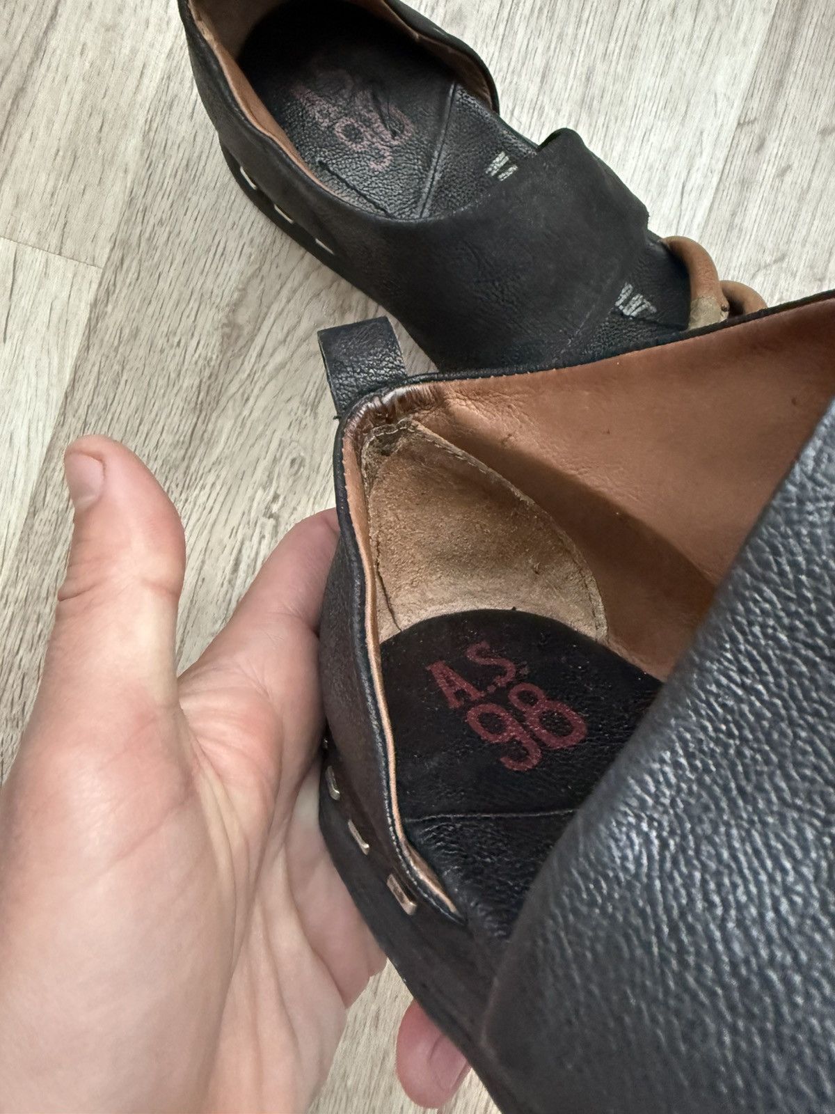A.S.98 A.S.98 Avant-Garde Leather Sandals EU36 (US6) Made in Italy Size US 6 / IT 36 - 4 Thumbnail