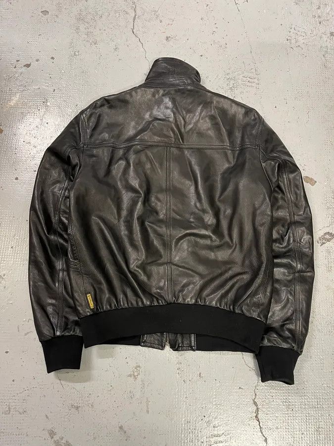 Armani 2000s Armani Black Leather Bomber Jacket Size US M / EU 48-50 / 2 - 7 Thumbnail