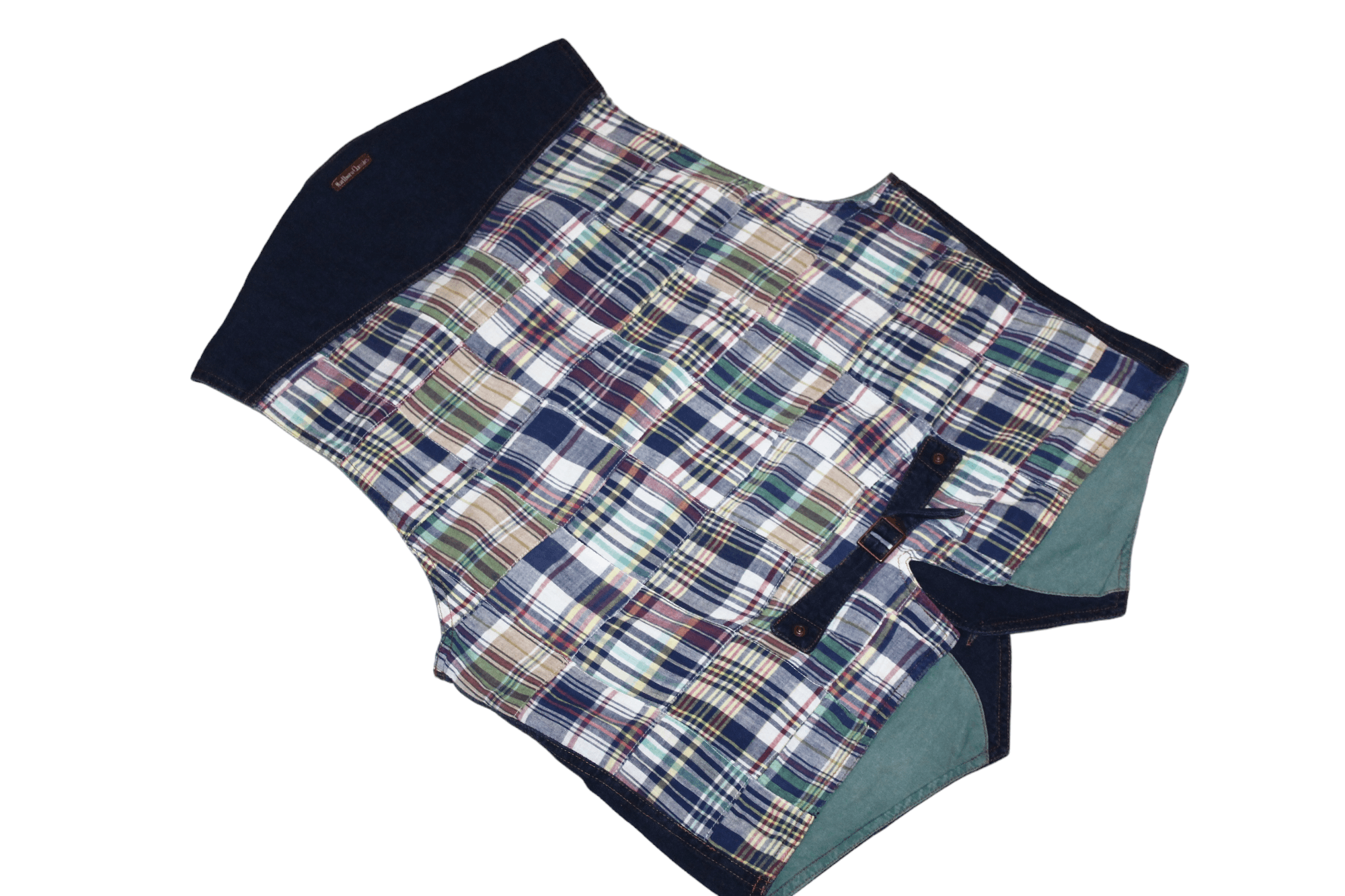 Marlboro Classics 🔥 90s Marlboro Classics Patchwork & Denim Two Blocks Vest Size US L / EU 52-54 / 3 - 6 Thumbnail