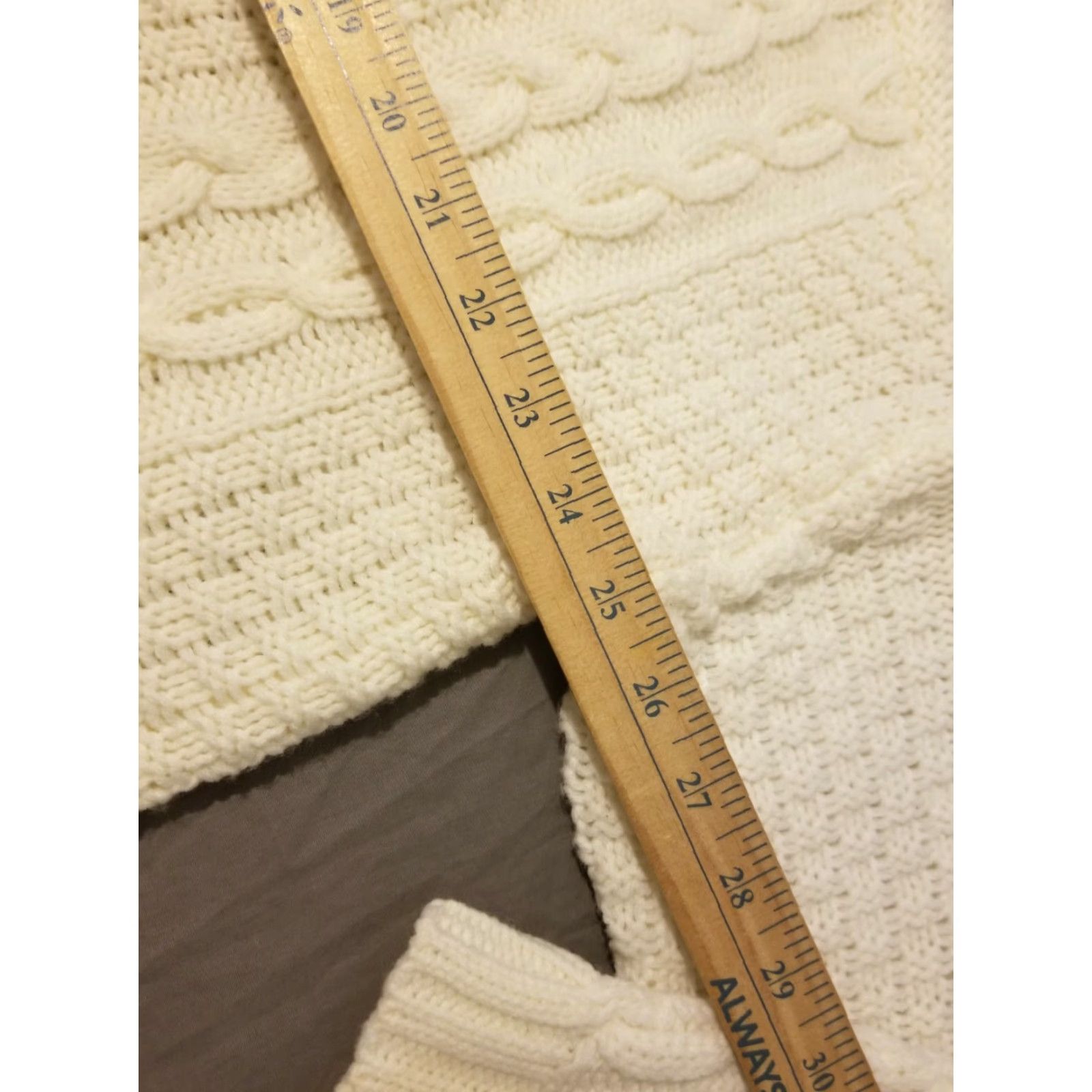 Vintage Mudd Sweater Womens L Ivory Cotton Pullover Size L / US 10 / IT 46 - 4 Thumbnail