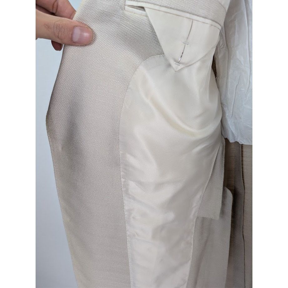Tom Ford o1rshd1 Blazer Jacket in Cream Size US M / EU 48-50 / 2 - 9 Thumbnail