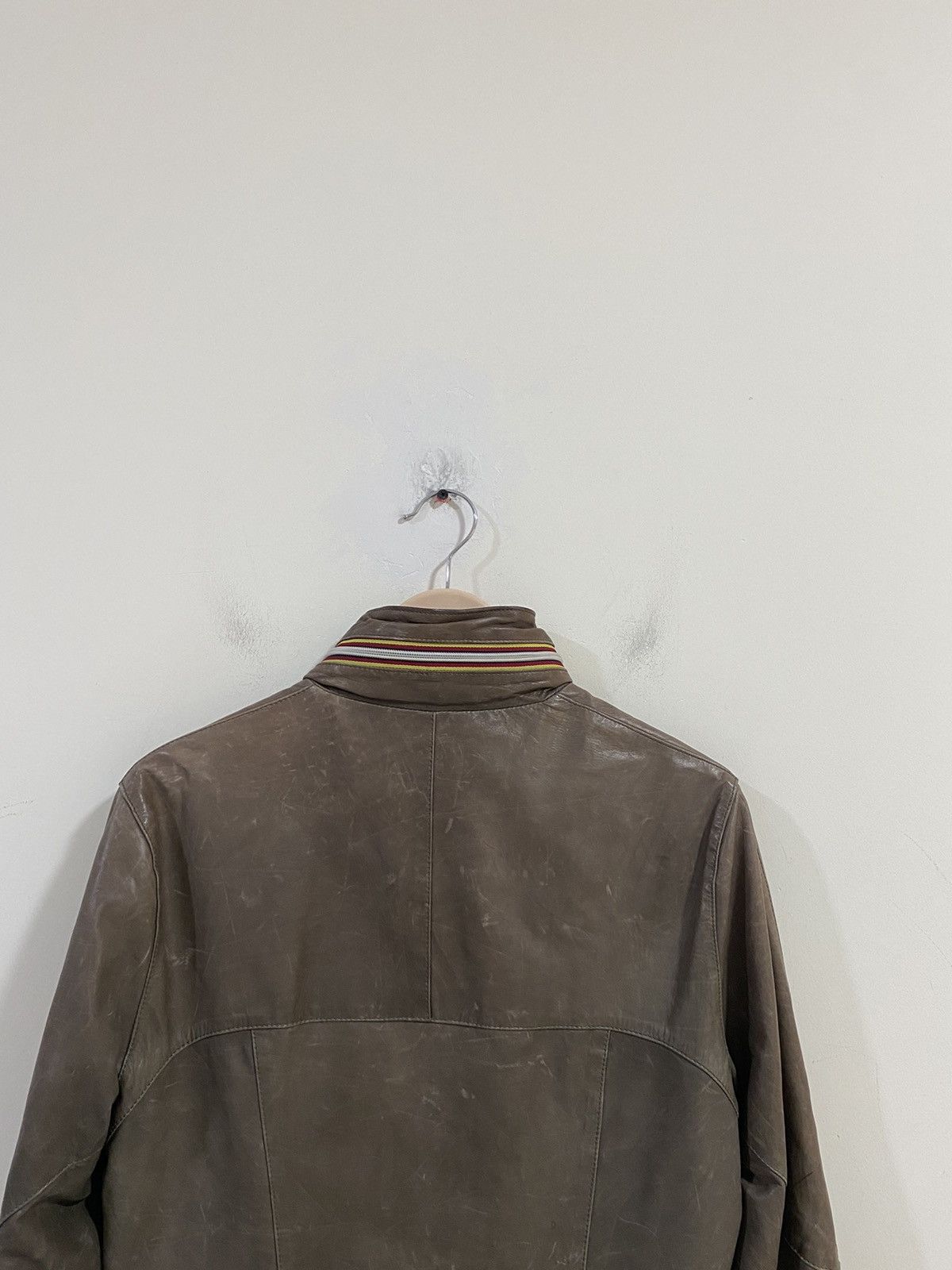 Designer × Vintage Gold Bunny Mens Leather Biker Motorcycle Bomber Jacket Italy Size US S / EU 44-46 / 1 - 10 Thumbnail