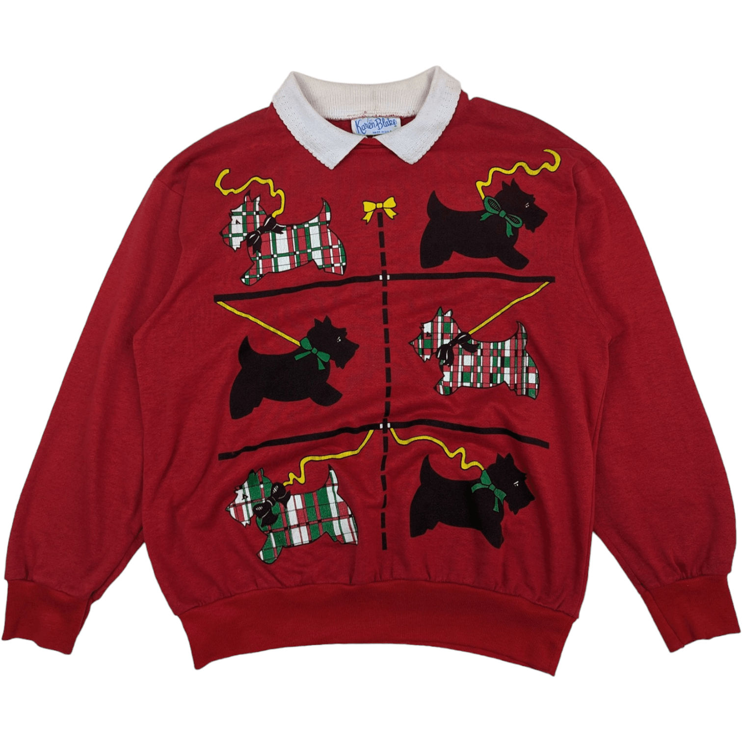 Vintage Vintage 90's KAREN BLAKE Cute Dog Animal Graphic Jumper Size XL / US 12-14 / IT 48-50 - 3 Thumbnail