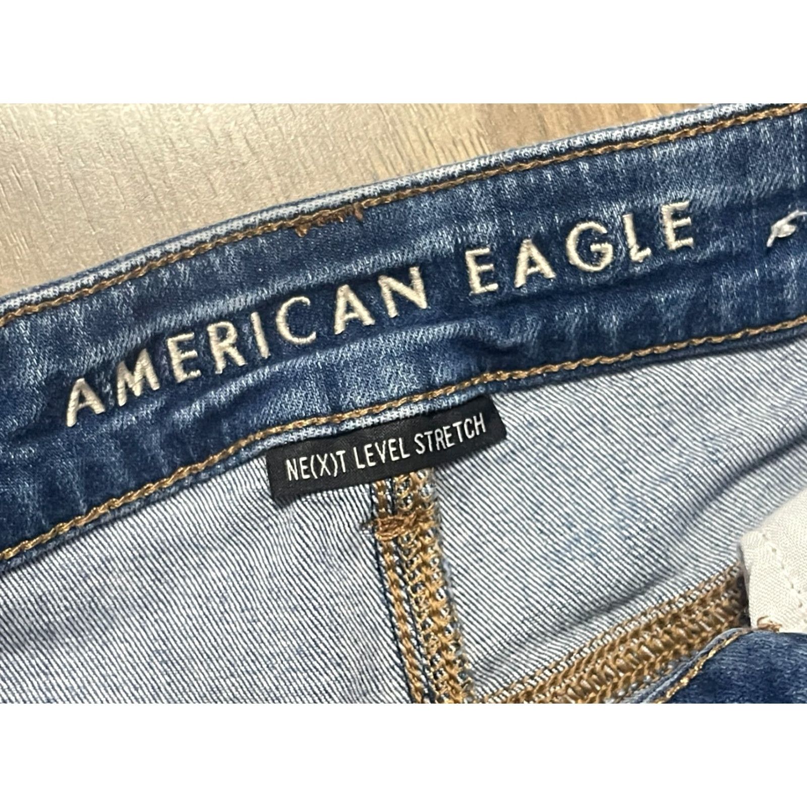 American Eagle Outfitters American Eagle Shorts Women's Size 4 Blue Denim Cut Off Distressed Stretch Size 27" / US 4 / IT 40 - 5 Thumbnail