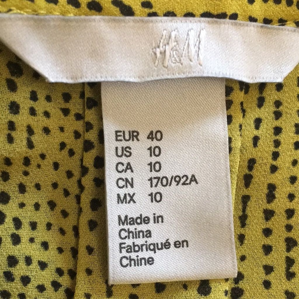 H&M H&M Neon Khaki Shirt Dress: Size 10 Size L / US 10 / IT 46 - 9 Thumbnail