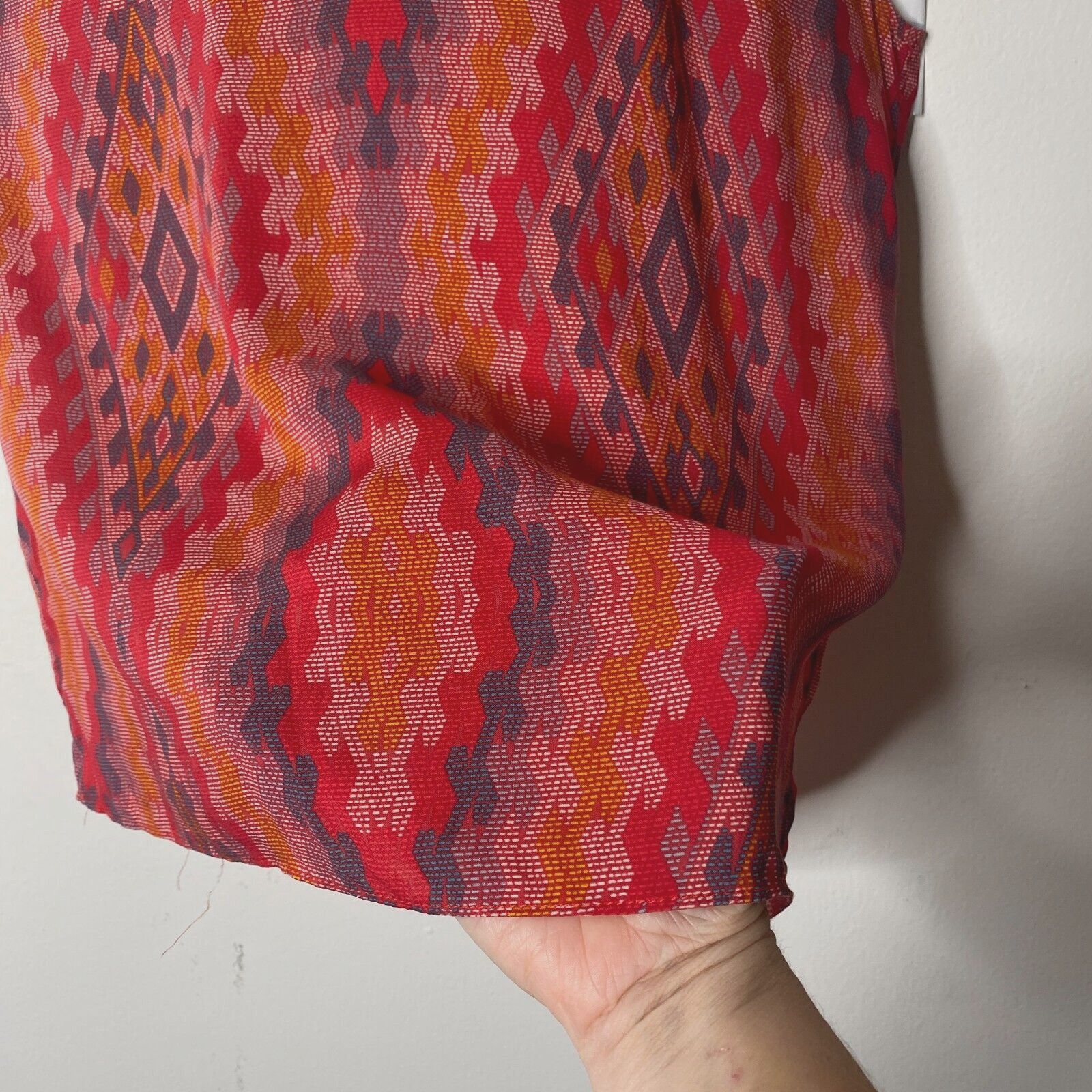 Other Allison Joy Alina Halter Red Orange Aztec Sleeveless Top XS Size XS / US 0-2 / IT 36-38 - 5 Thumbnail